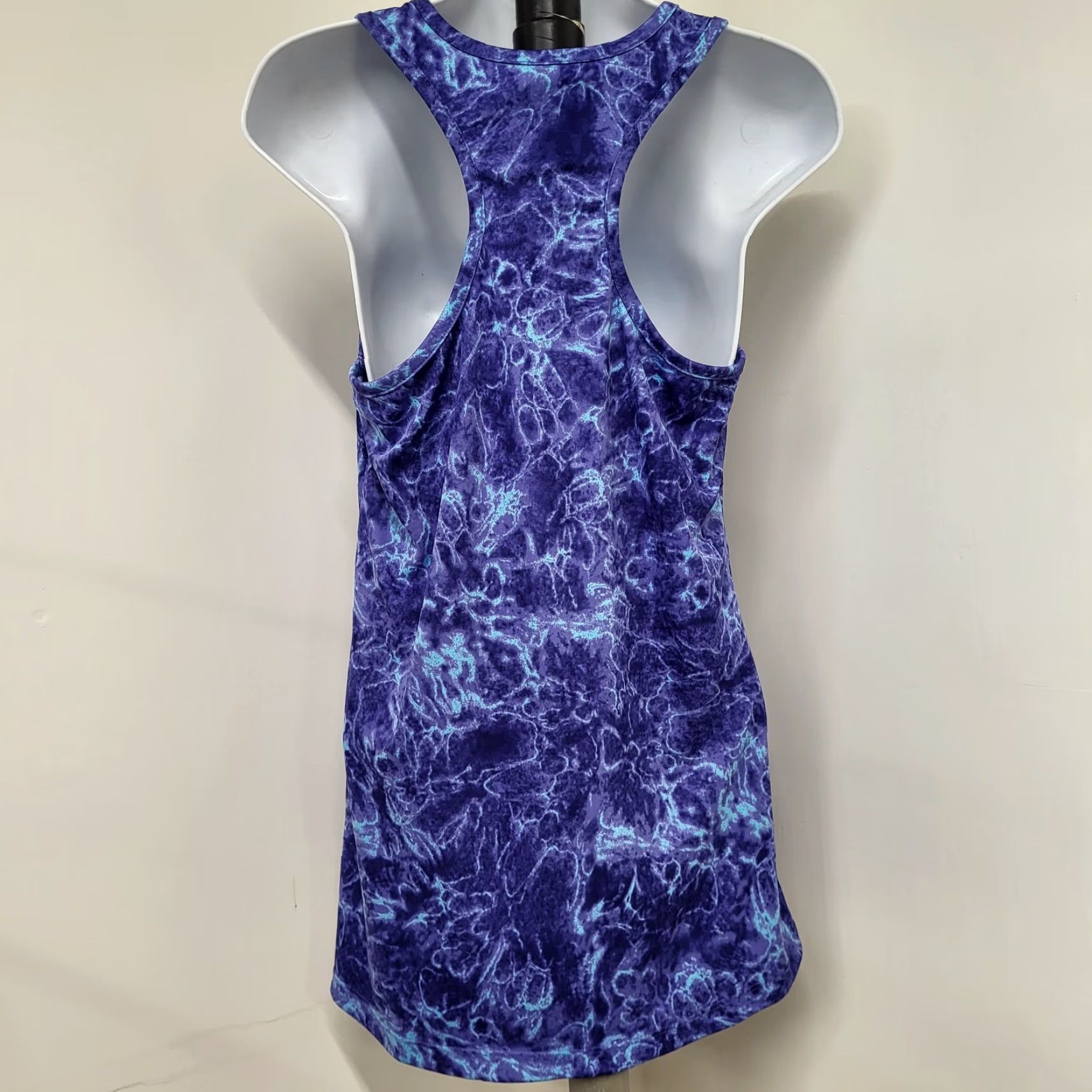 Vintage Exertek Tank Top Women's Medium Purple Marble Athletic Fitness Yoga Shirt Sleeveless Racerback Size M / US 6-8 / IT 42-44 - 4 Thumbnail