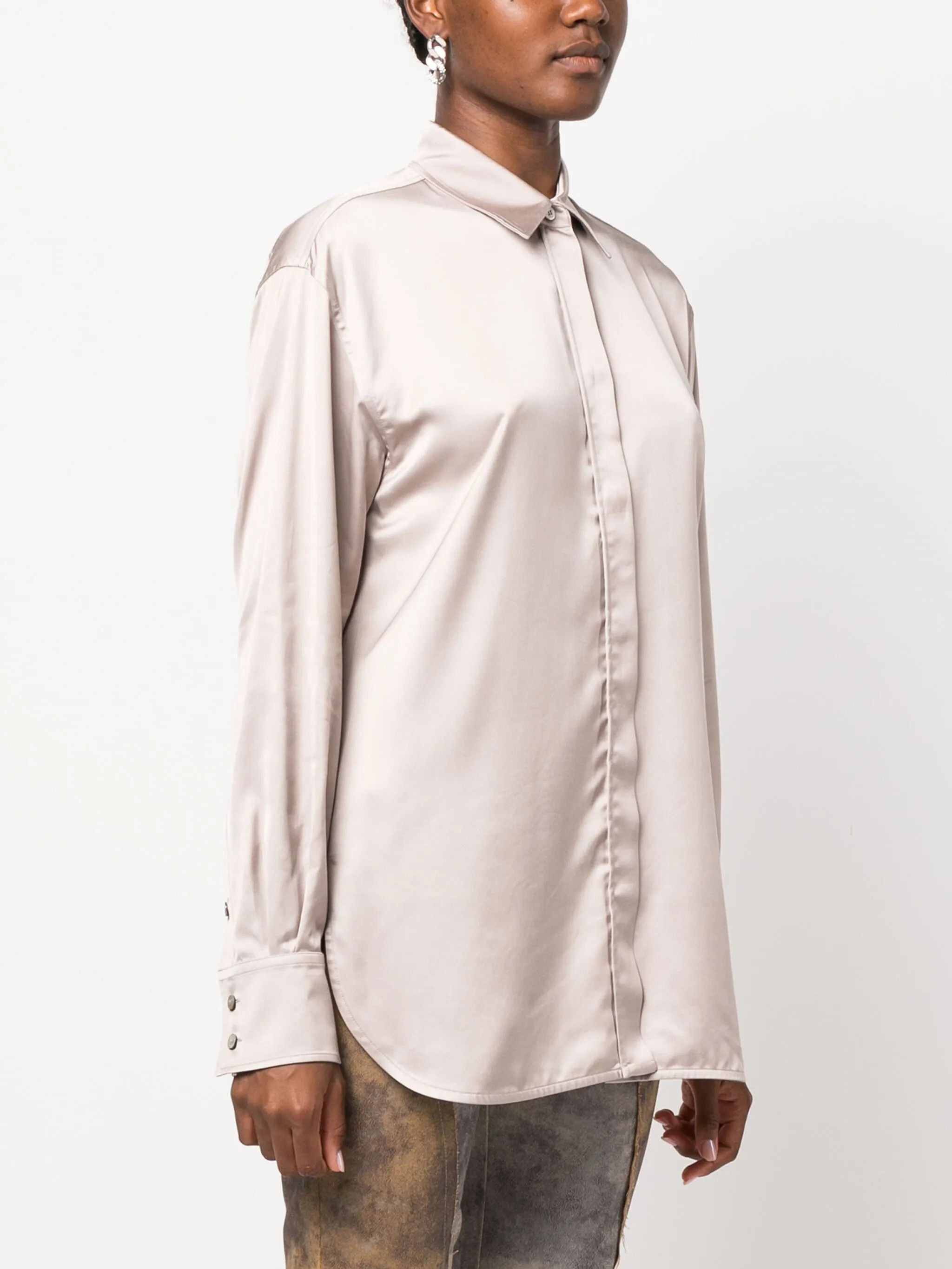 Golden Goose o1y0825 Solid Color Shirt in Light Pink Size S / US 4 / IT 40 - 2 Thumbnail