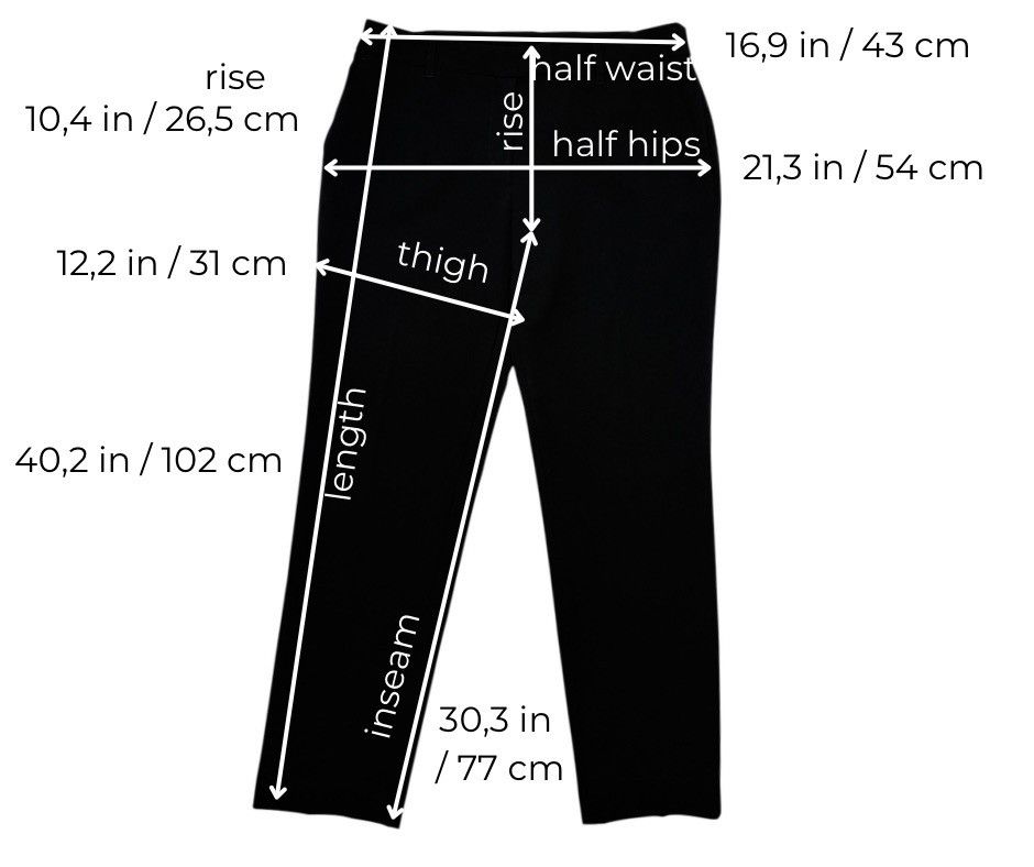 Boutique Moschino × Designer MOSCHINO BOUTIQUE BLACK TAPERED PANTS CLASSIC TROUSERS 46 XL Size 32" / US 10 / IT 46 - 2 Thumbnail