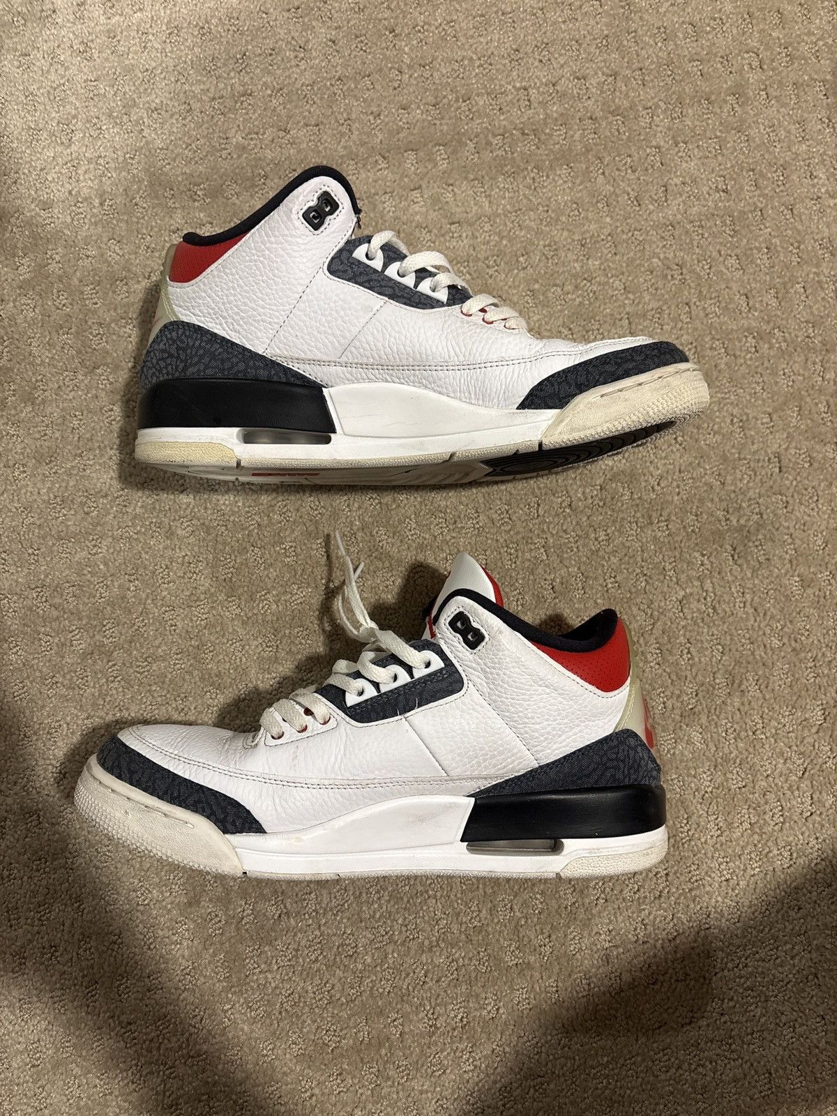 Jordan Brand Jordan 3 Fire Red Denim 2020 Size US 10.5 / EU 43-44 - 3 Thumbnail