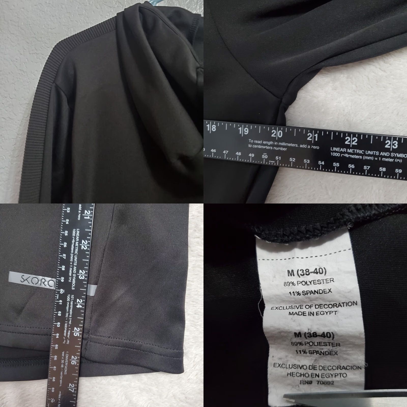 Vintage Skora Top Womens M Black Hooded Long Sleeve Qwick Dry Pullover Running Active Shirt Size M / US 6-8 / IT 42-44 - 8 Thumbnail