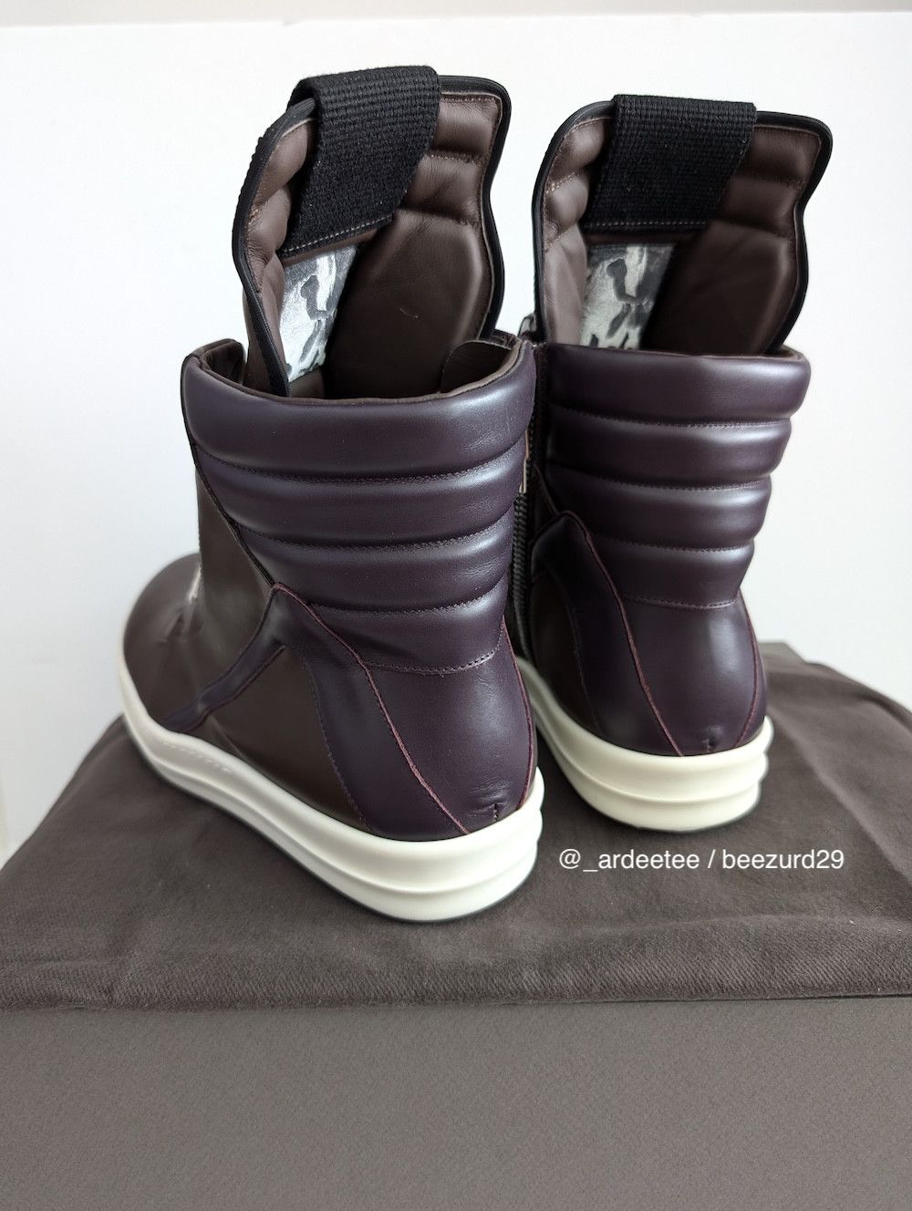 Rick Owens 💥UNRELEASED 1/1 SAMPLE GEOBASKETS BROWN/AMETHYST PURPLE Size US 11 / EU 44 - 4 Thumbnail