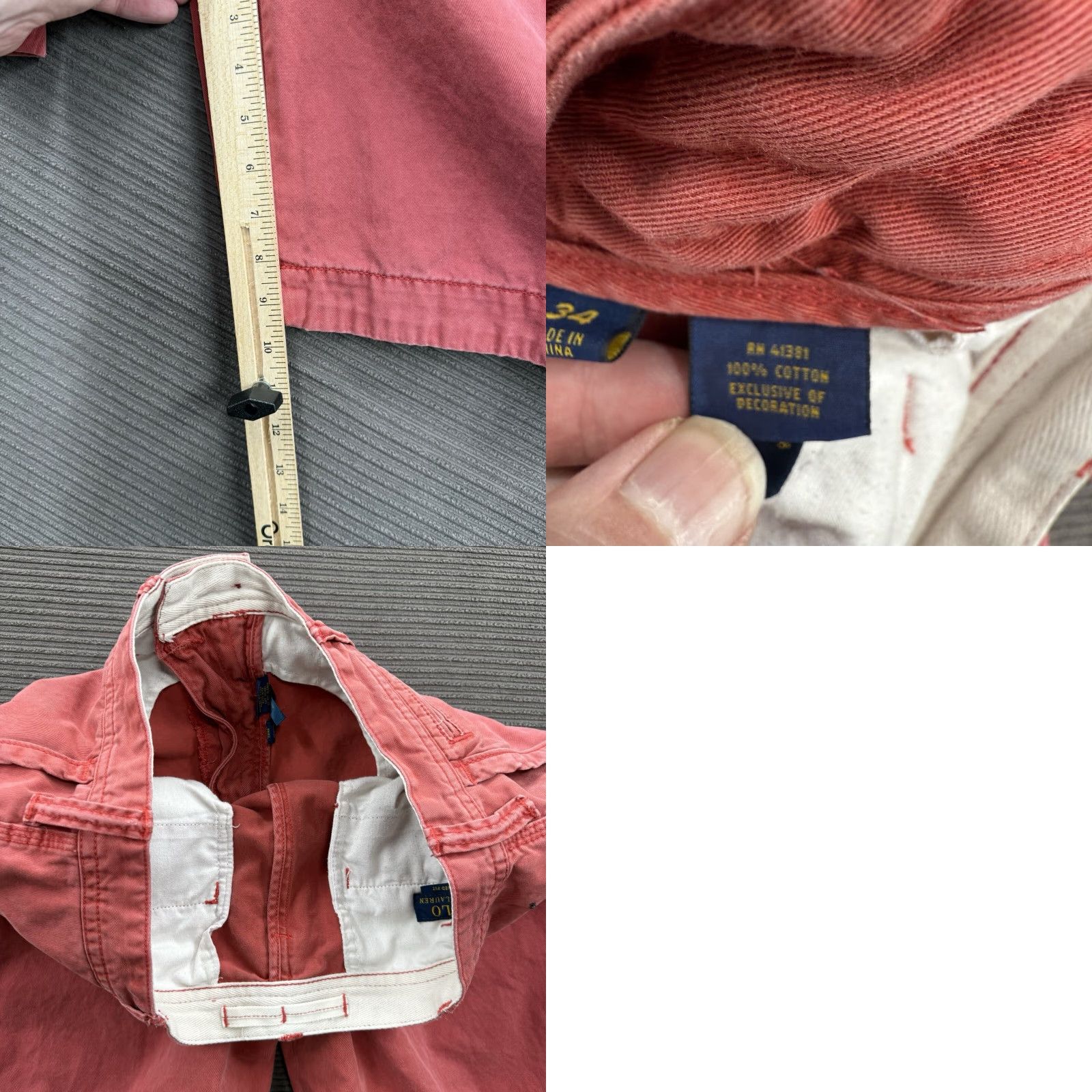 Polo Ralph Lauren Polo Ralph Lauren Relaxed Fit Chino Shorts Men 34 Red Cotton Golf Outdoor Casual 5-Pocket Logo 10in Inseam Mens Size US S / EU 44-46 / 1 - 8 Thumbnail