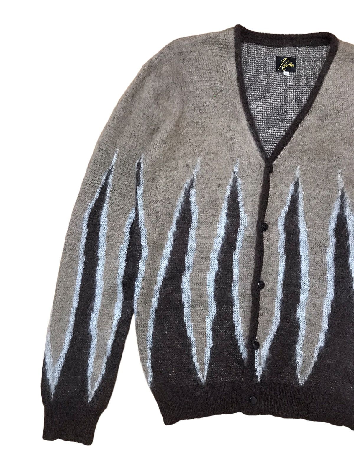 Japanese Brand × Needles × Nepenthes Needless Mohair Cardigan Flame Size US M / EU 48-50 / 2 - 2 Thumbnail