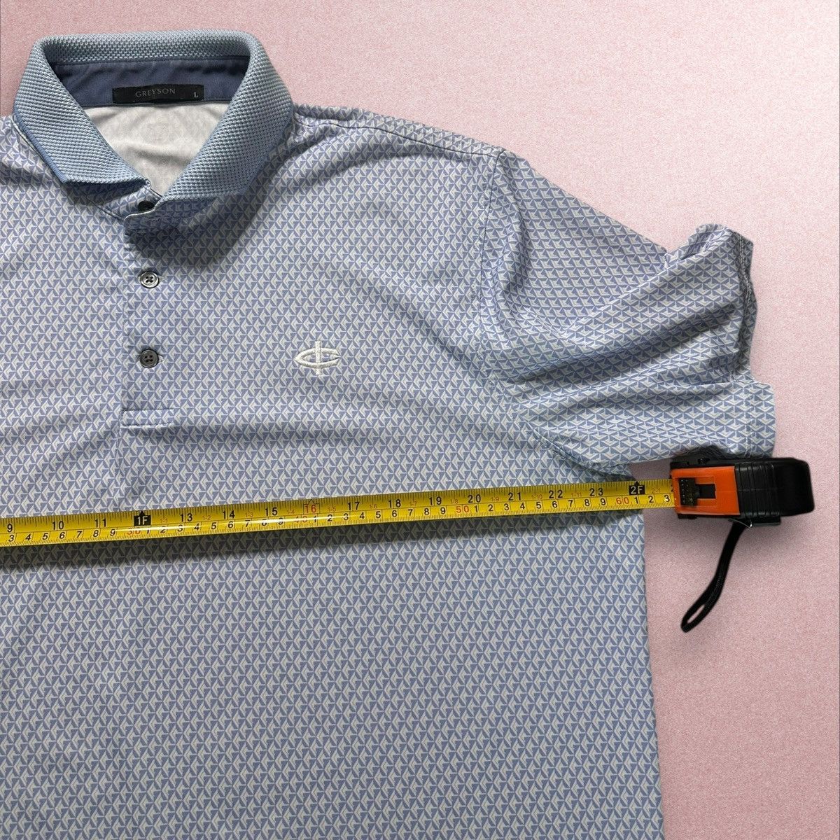 Other greyson shirt mens large blue short sleeve geometric golf Size US L / EU 52-54 / 3 - 4 Thumbnail