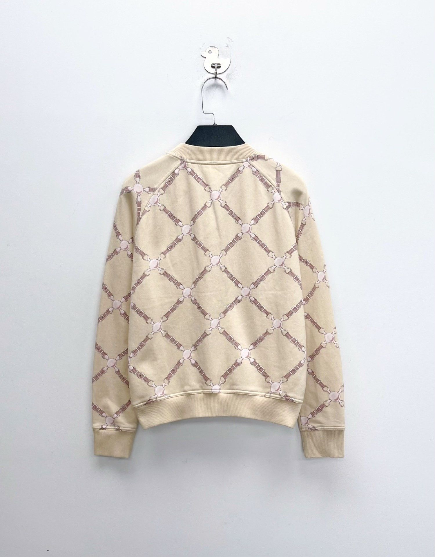 Hermes Hermes Cream Saddle Lock Print Sweatshirt Size US M / EU 48-50 / 2 - 2 Thumbnail