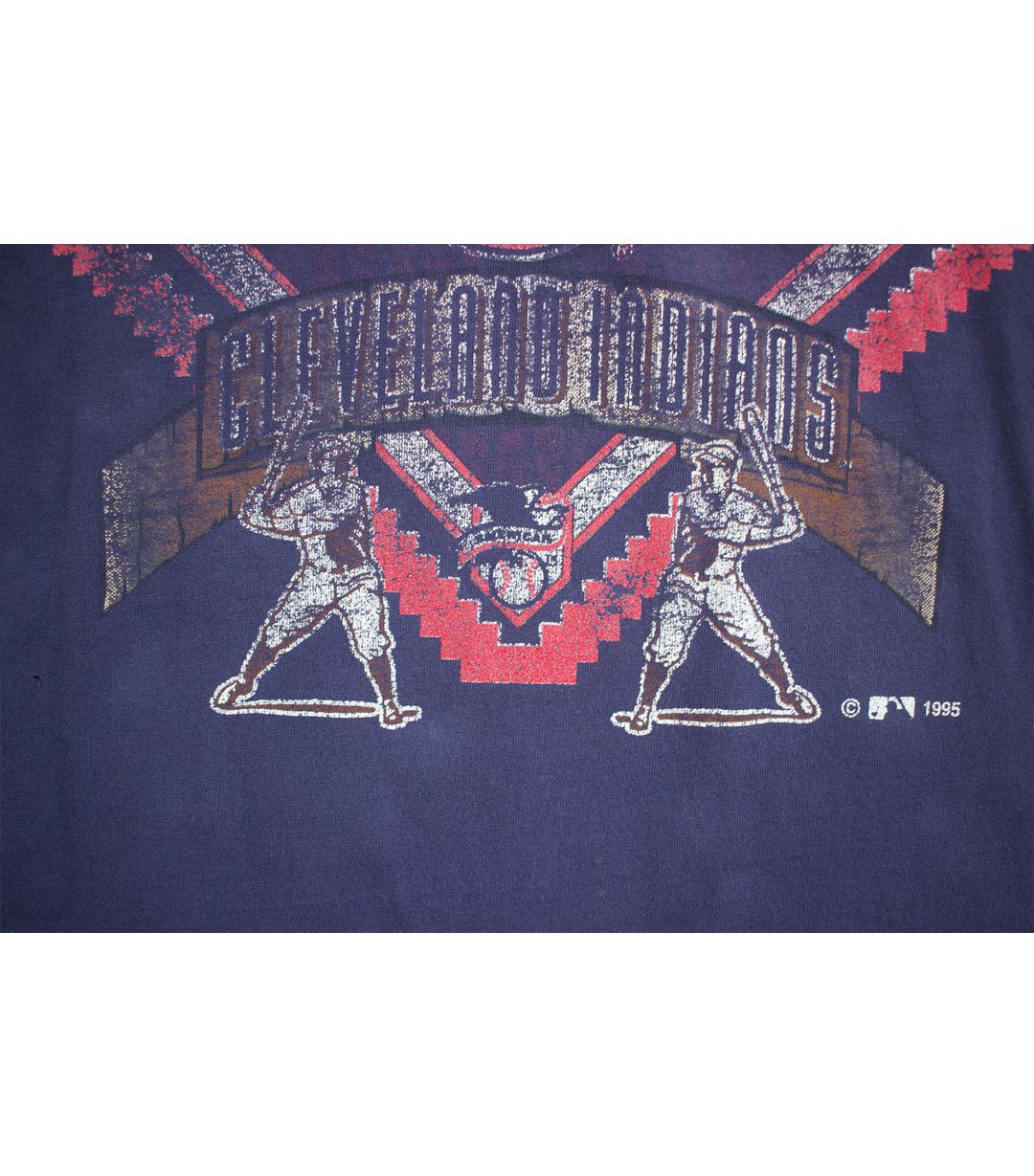 Vintage 1995 Vintage Cleveland Indians T-Shirt Size US L / EU 52-54 / 3 - 6 Thumbnail