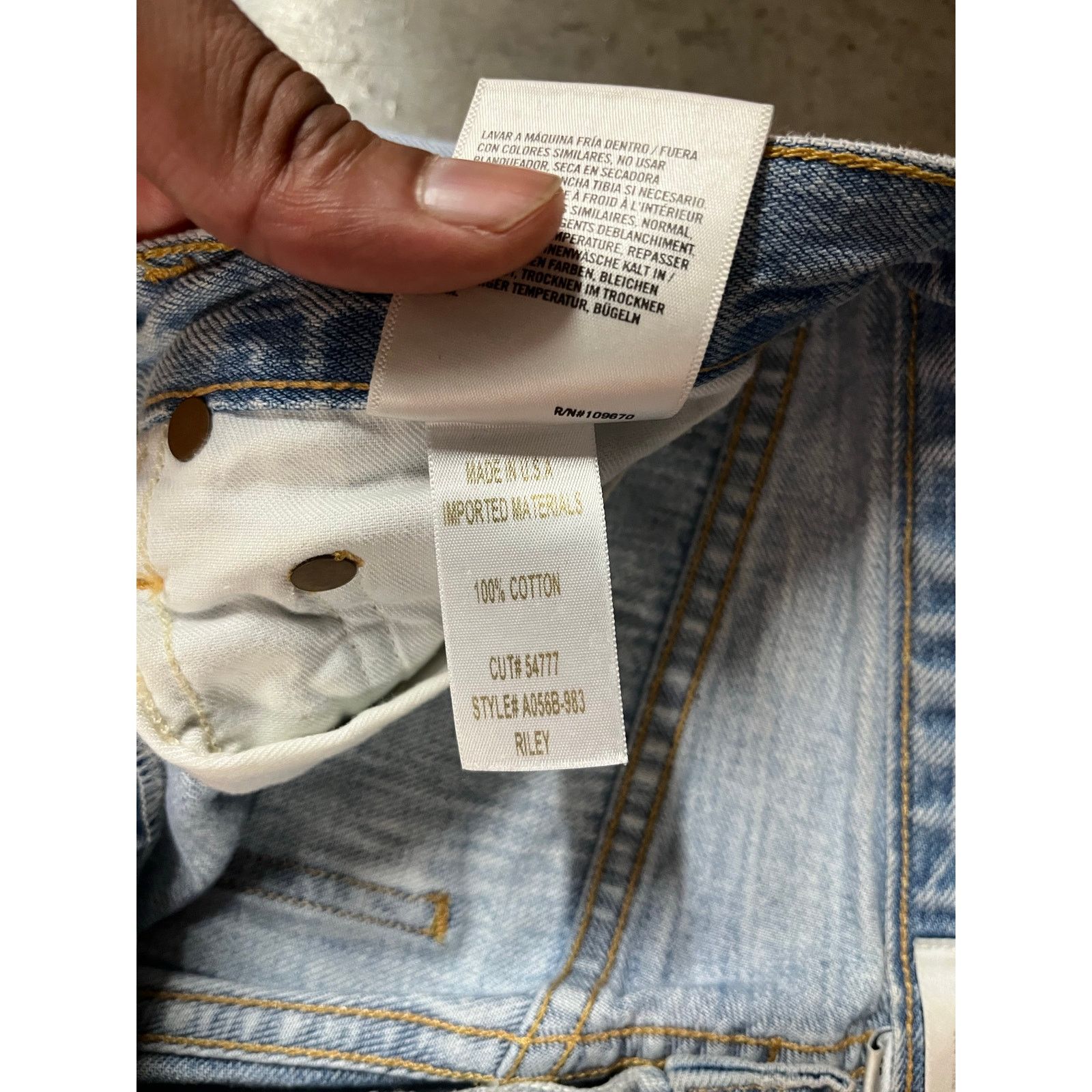 Agolde AGOLDE- RILEY HI RISE STRAIGHT CROP JEAN /25 Size 25" / US 0 / IT 36 - 8 Thumbnail