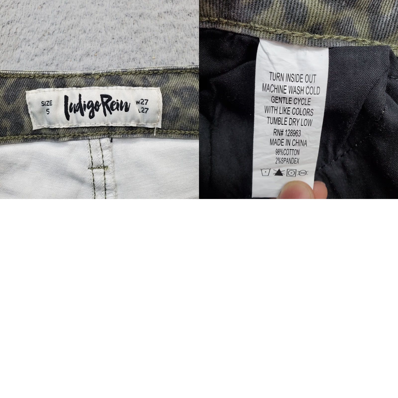 Denime Indigo Rein Women Size 5 Multicolor Denim Leopard Print Mid Rise Skinny Jeans Size 27" / US 4 / IT 40 - 8 Thumbnail