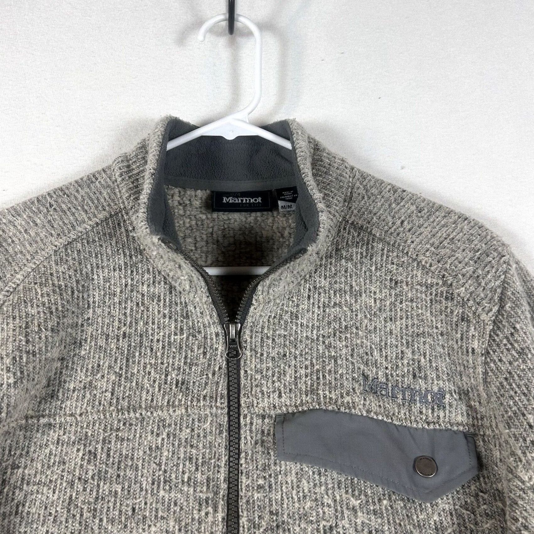 Marmot Marmot Full Zip Pullover Mens Medium Gray Outdoor Hiking Casual Pockets Size US M / EU 48-50 / 2 - 2 Thumbnail