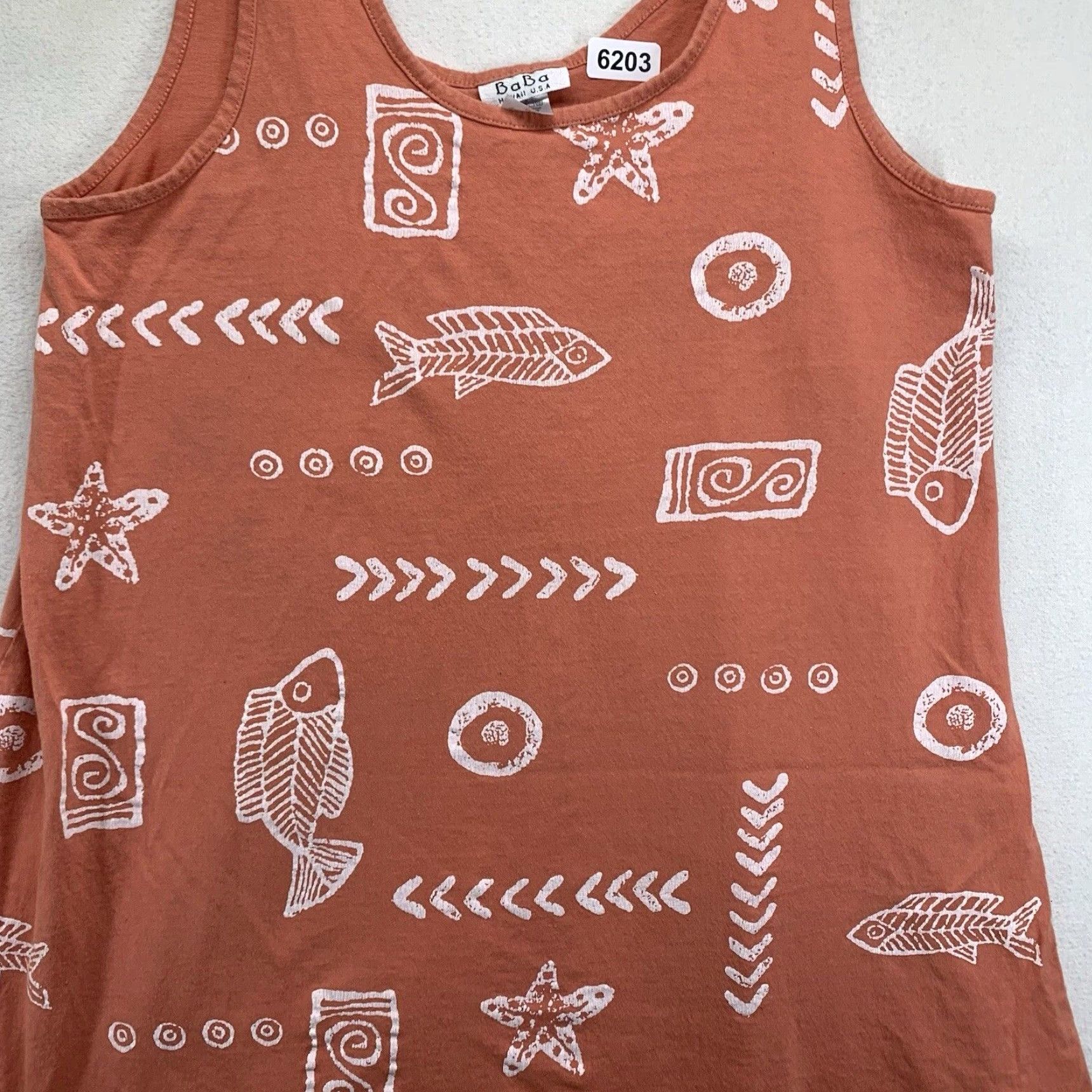 Vintage VINTAGE Baba Women's Tank Dress All Over Print Size Medium Boho Beach Festival Summer Cotton Size M / US 6-8 / IT 42-44 - 5 Thumbnail