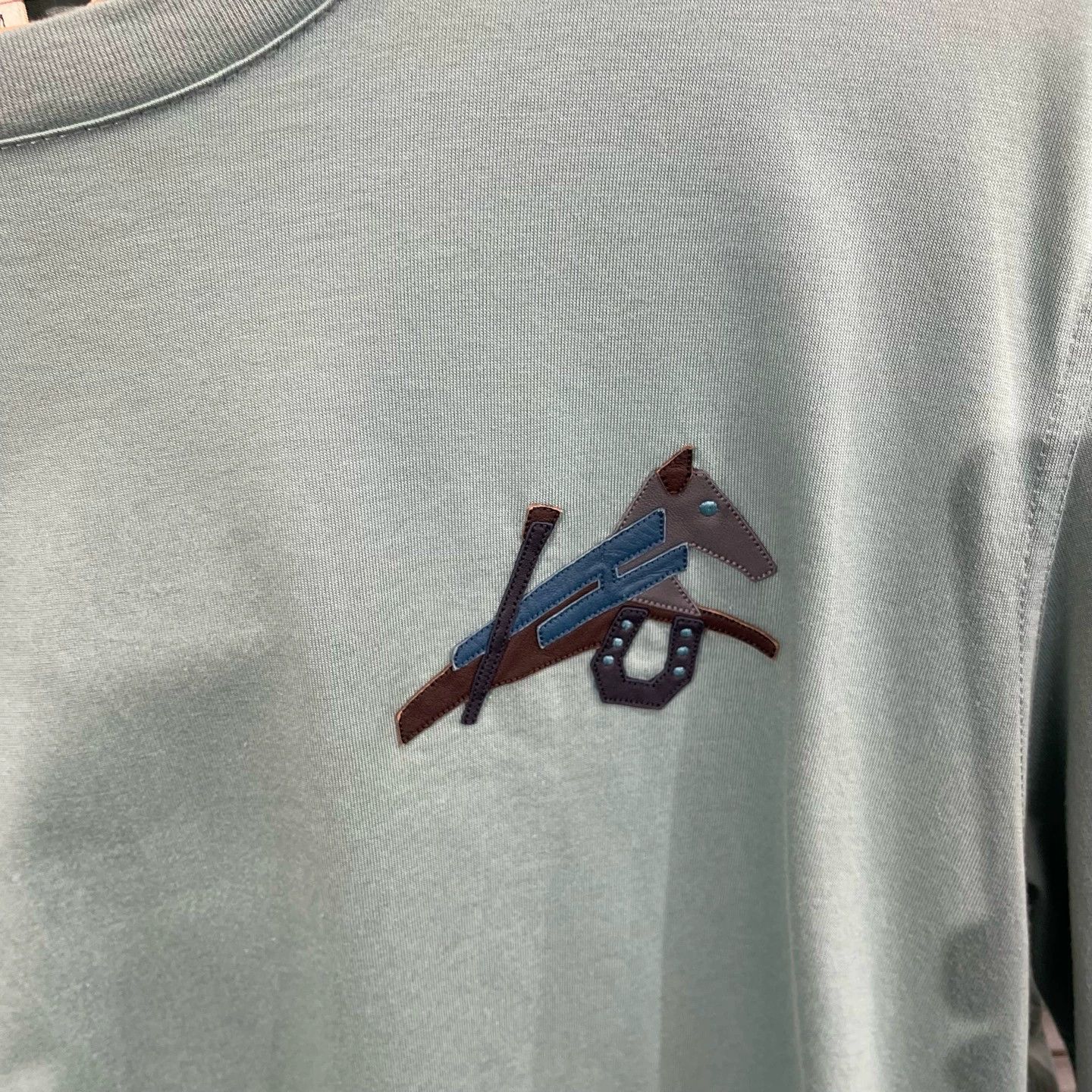 Hermes Hermes Leather Carriage Patch Short Sleeve M 99 New #11 Size US M / EU 48-50 / 2 - 4 Thumbnail