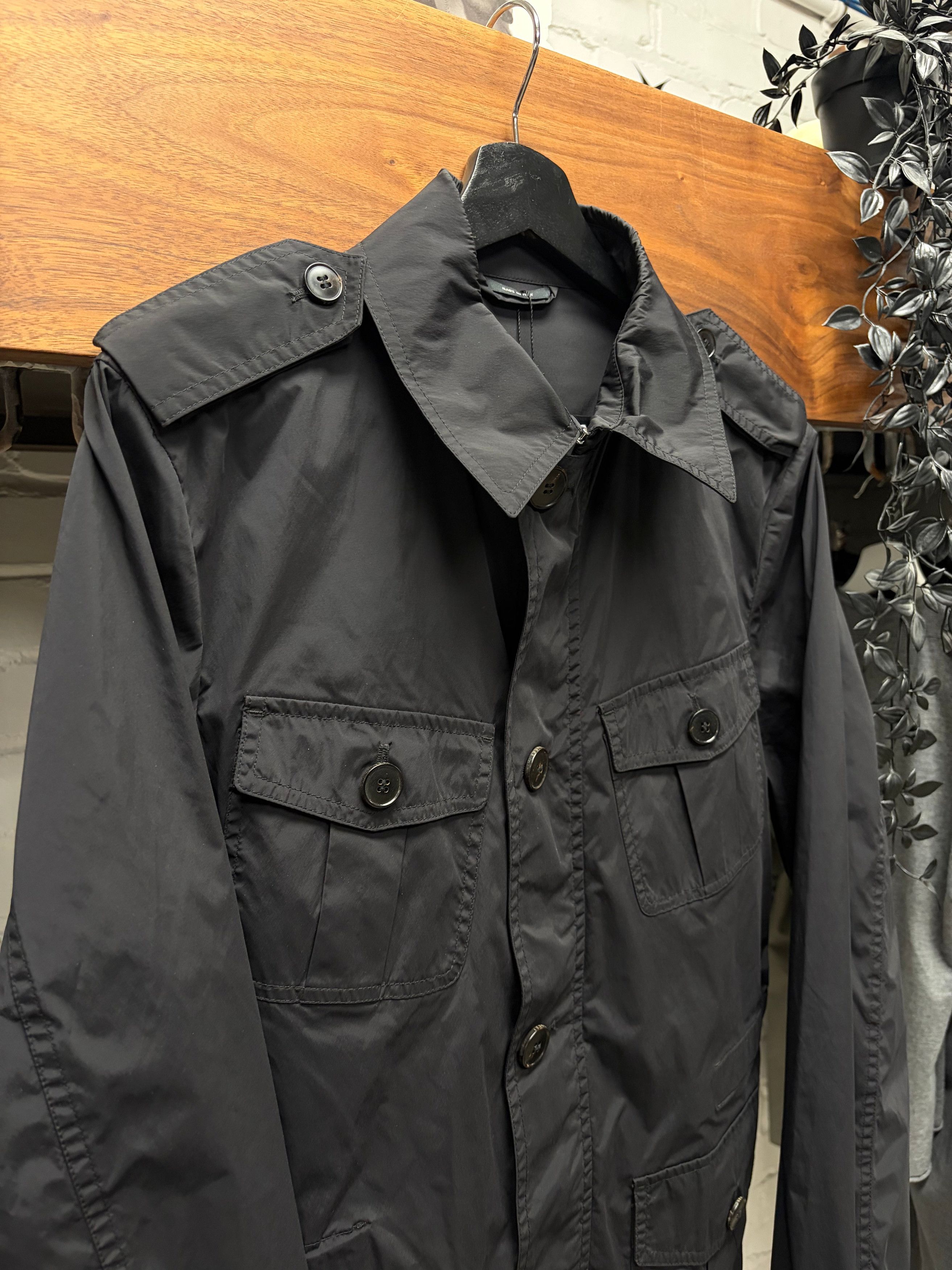 Gucci 2000s Gucci Nylon Shell Black Military ‘Field Jacket’ Size US M / EU 48-50 / 2 - 2 Thumbnail