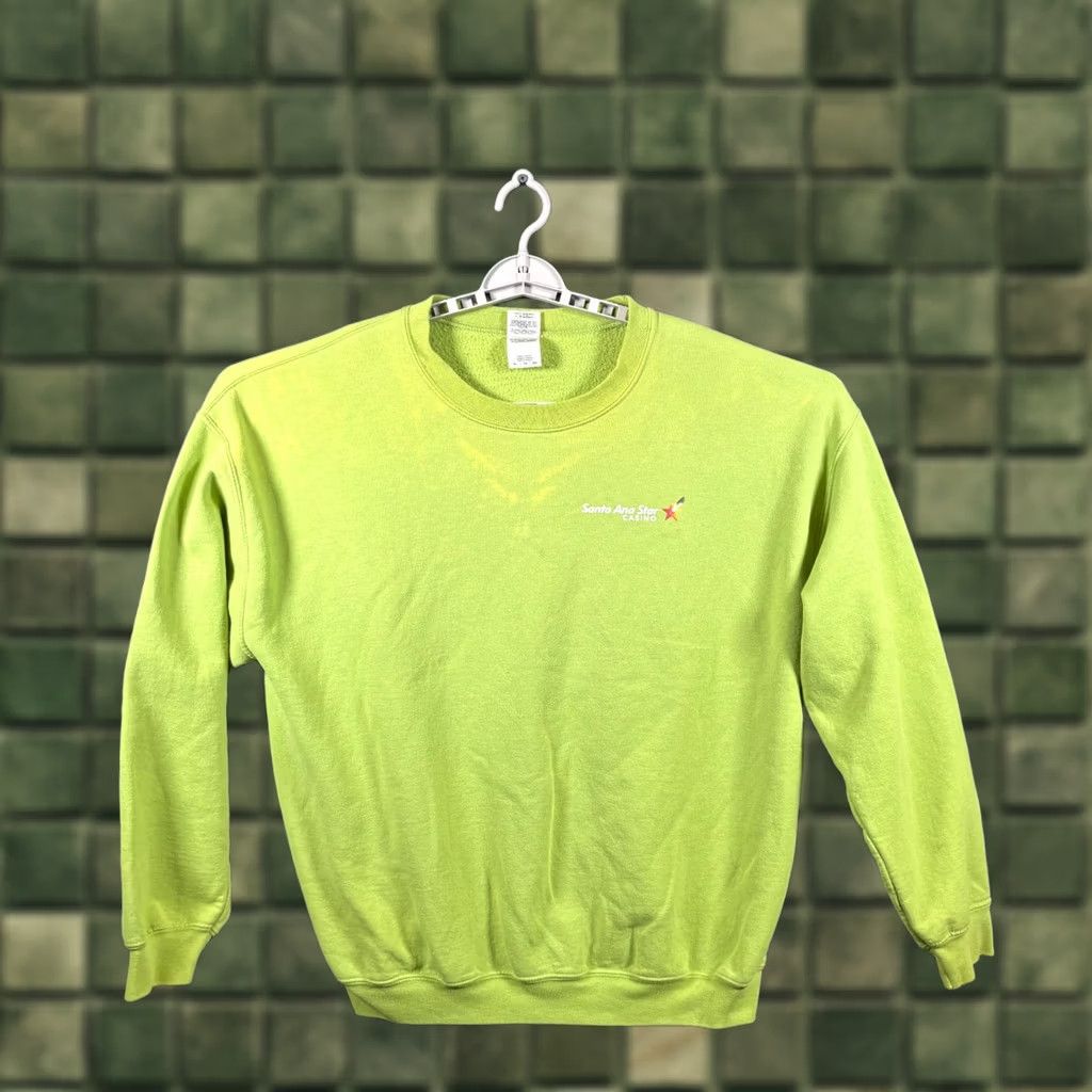Gildan VTG Gildan Sweatshirt Men’s XL Green Cotton Fleece Santa Ana Star Casino Graphic Size US XL / EU 56 / 4 - 1 Thumbnail