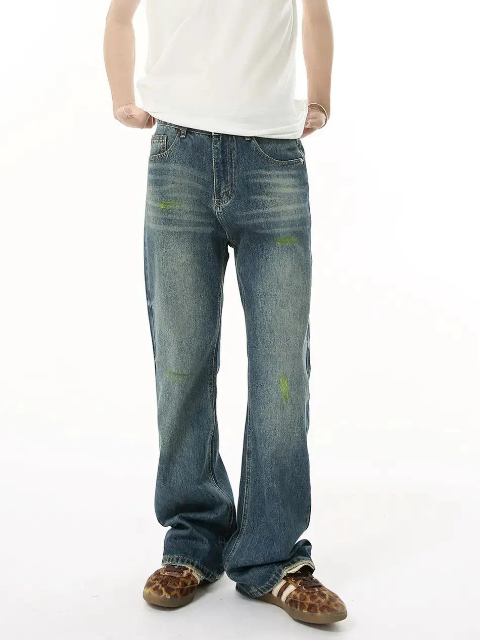Japanese Brand Retro loose casual micro flared jeans Size US 32 / EU 48 - 4 Thumbnail