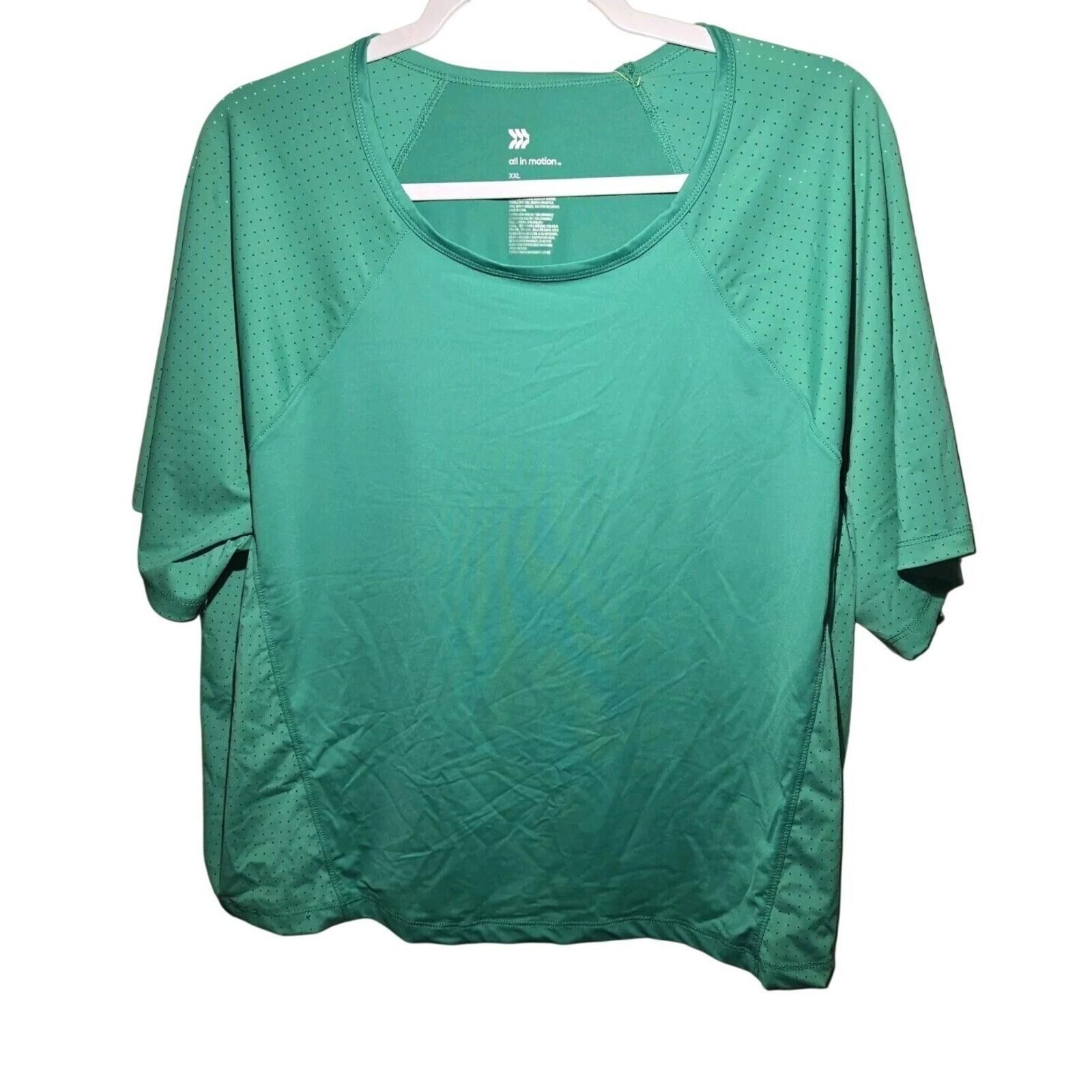 Other All in Motion Teal Green Perforated Activewear T-Shirt XXL Size XXL / US 16-18 / IT 52-54 - 1 Thumbnail