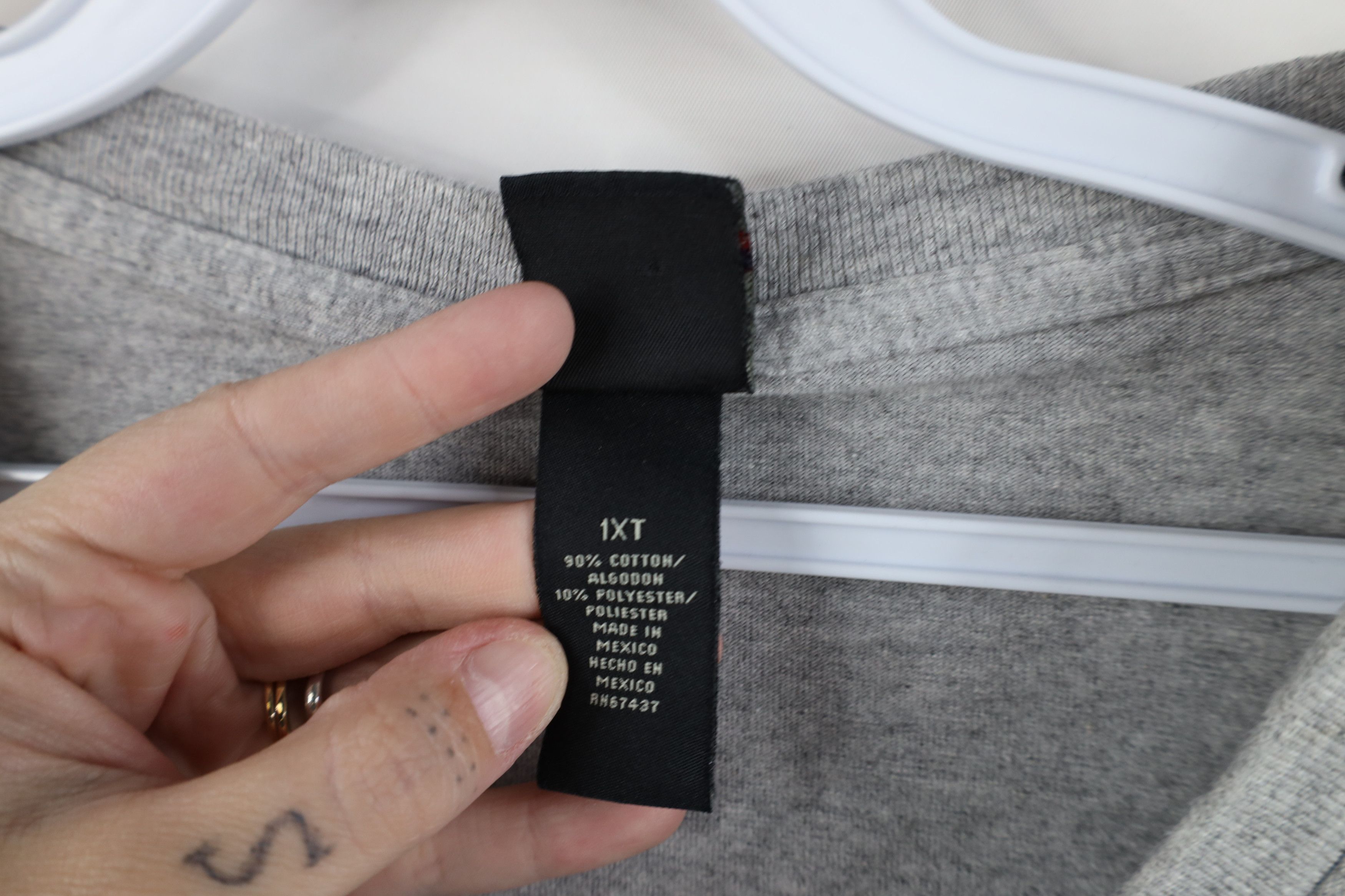 Ralph Lauren × Vintage Vintage 90s Ralph Lauren Spell Out Long Sleeve T-Shirt Gray Size US XL / EU 56 / 4 - 11 Thumbnail