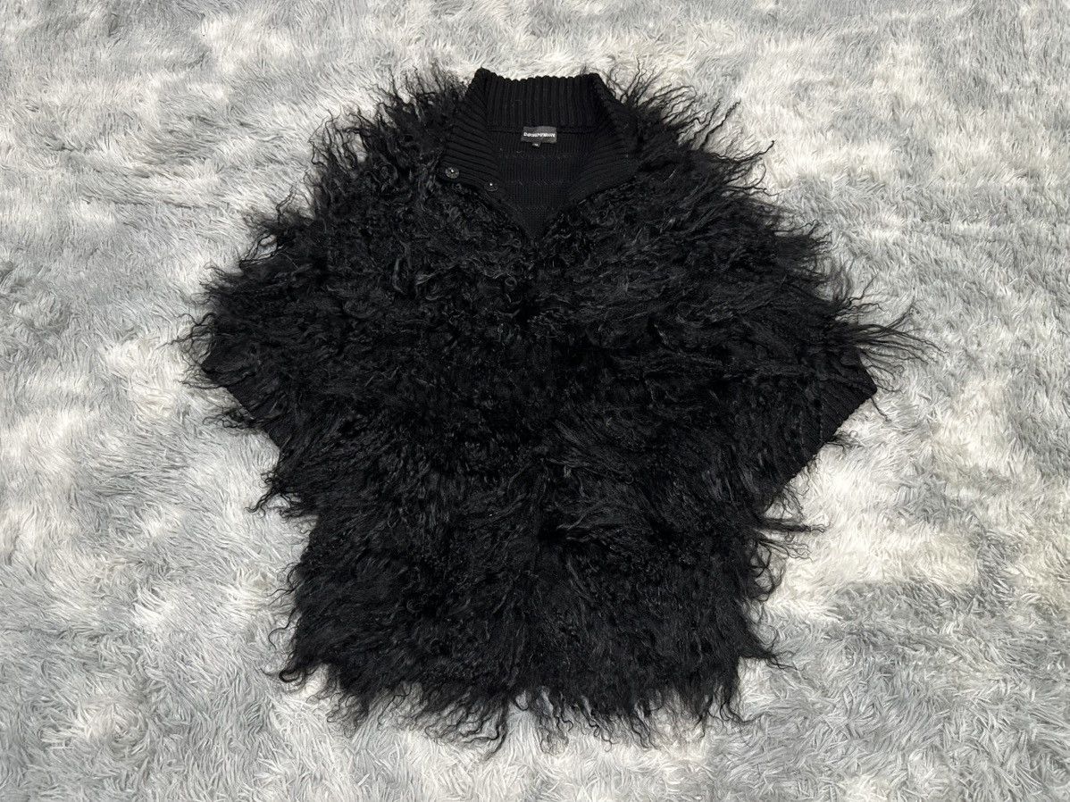Emporio Armani 🔥Aw2010 Emporio Armani Mongolian Lamb Fur Short Sweater Size US M / EU 48-50 / 2 - 8 Thumbnail