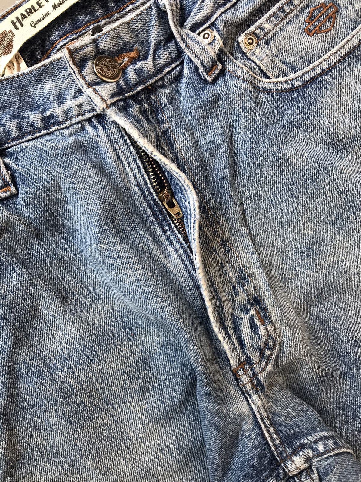 Harley Davidson × Vintage Vintage Harley Davidson distressed denim Size US 31 - 7 Thumbnail