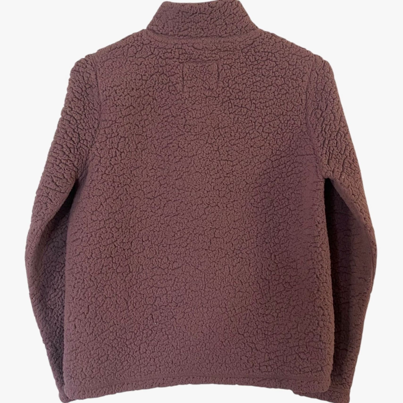 Abercrombie & Fitch Abercrombie & Fitch Sherpa Half-Zip Teddy Sweater Mauve Pink Women's Size Small Size S / US 4 / IT 40 - 4 Thumbnail