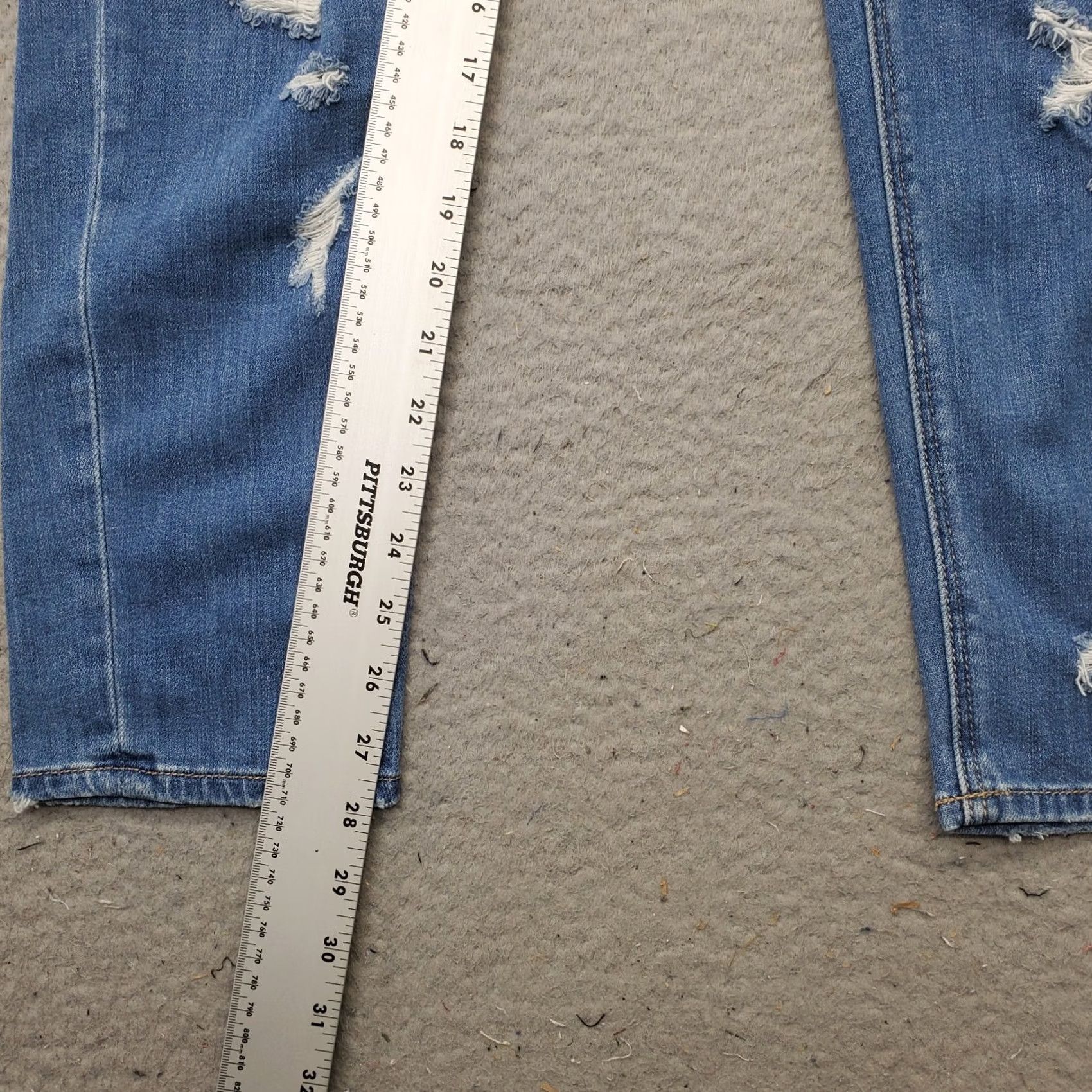 American Eagle Outfitters American Eagle Outfitters Jeans Womens 4 Blue Denim Stretch Straight Ribbed Boots? Size 27" / US 4 / IT 40 - 4 Thumbnail