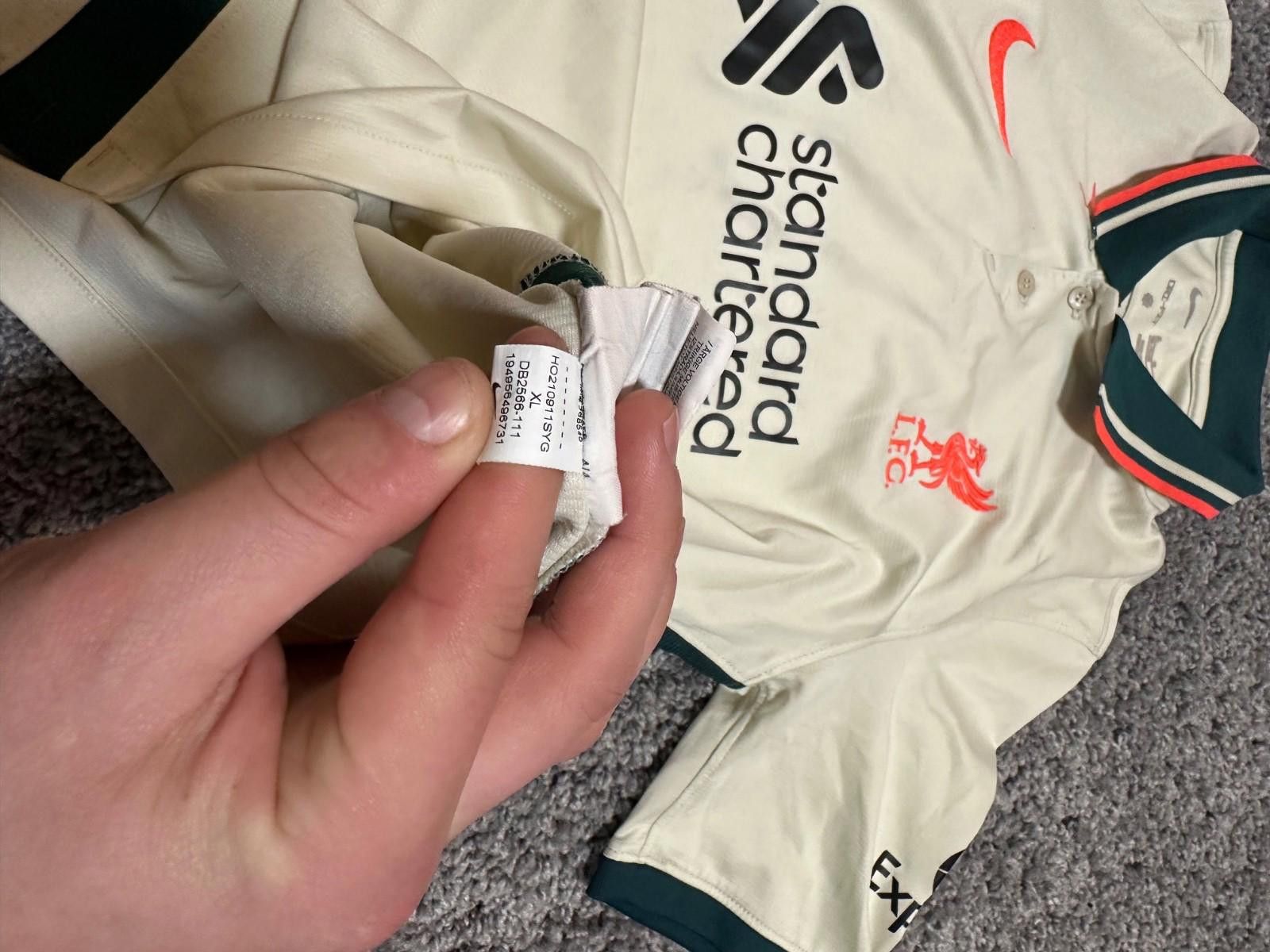 Nike #69 Elliot Liverpool FC 21/22 Away Football Shirt Jersey XL Size US XS / EU 42 / 0 - 6 Thumbnail