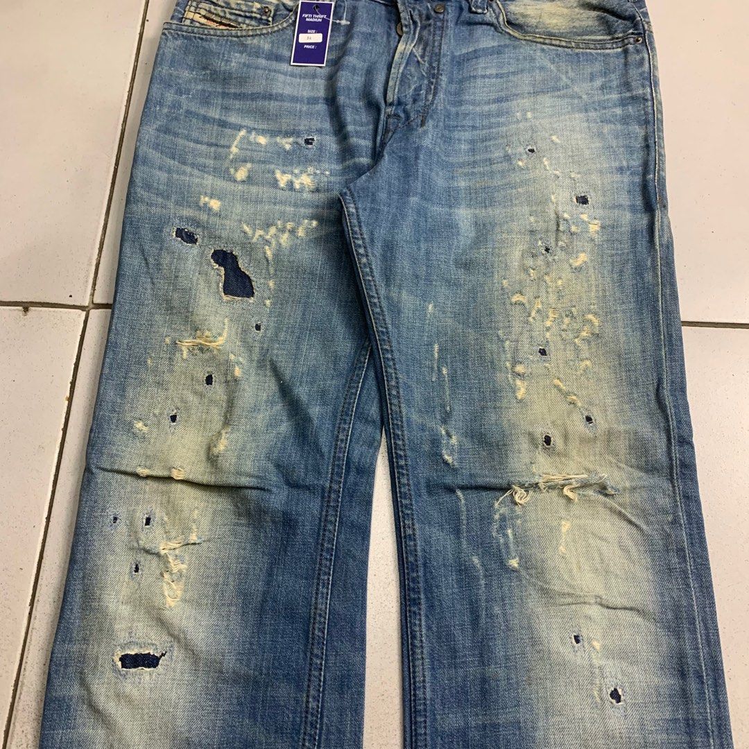 Beauty Beast × Hysteric Glamour × Japanese Brand Diesel distressed denim ripped Size US 31 - 2 Thumbnail
