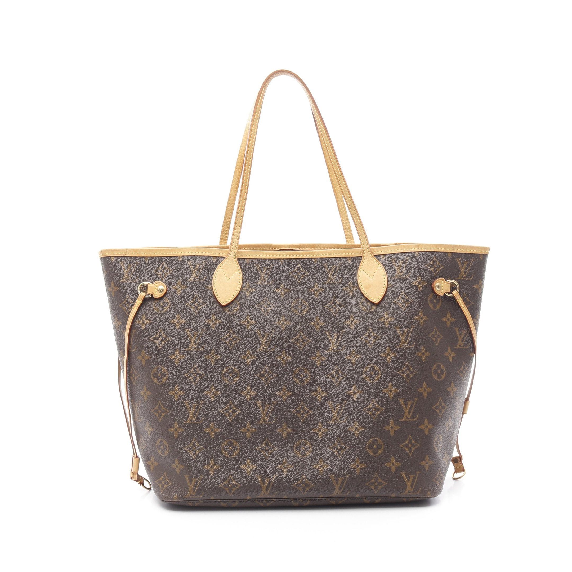 Louis Vuitton Louis Vuitton Neverfull Mm Monogram Shoulder Bag Tote Leather Brown Size ONE SIZE - 1 Thumbnail