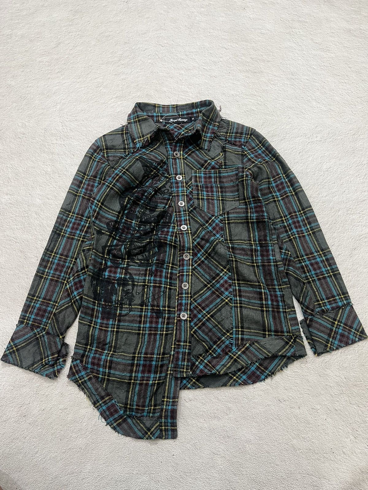 Number (N)ine 2000s Japanese Hysteric Poem Asymmetric Shirt y2k Lgb Ifsix Size US S / EU 44-46 / 1 - 1 Thumbnail