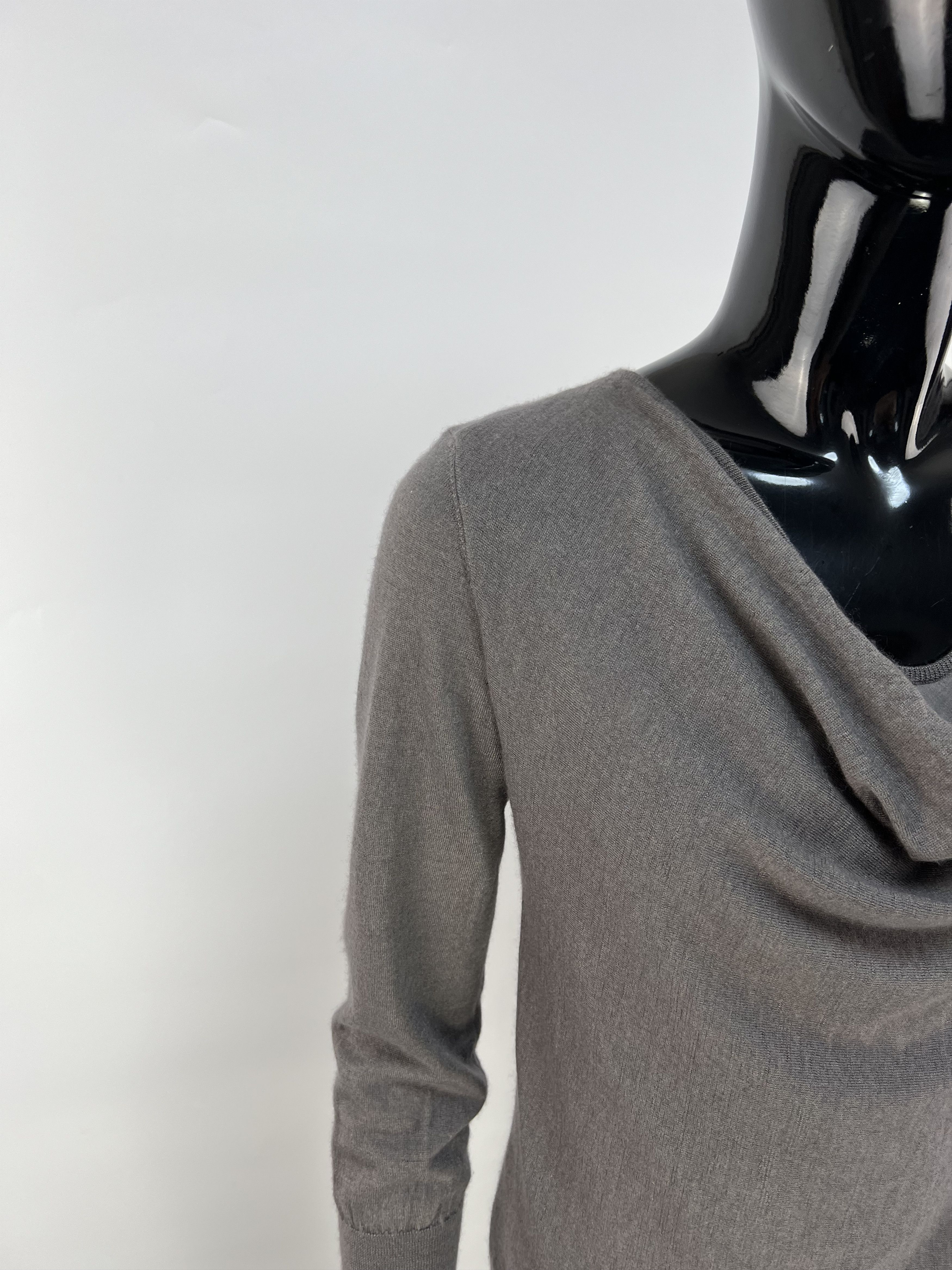 Brunello Cucinelli Brunello Cucinelli Gray Cashmere Silk Sweater Pullover Size M / US 6-8 / IT 42-44 - 4 Thumbnail