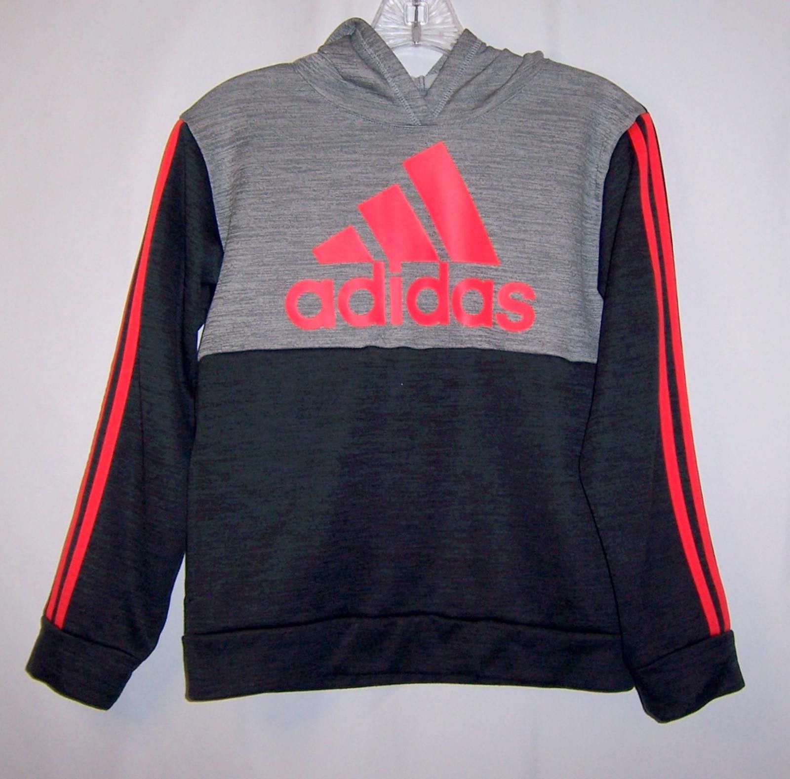 Adidas Adidas Youth Tech Fleece Hoodie Black/Red/Grey - Boy's M Size US M / EU 48-50 / 2 - 3 Thumbnail