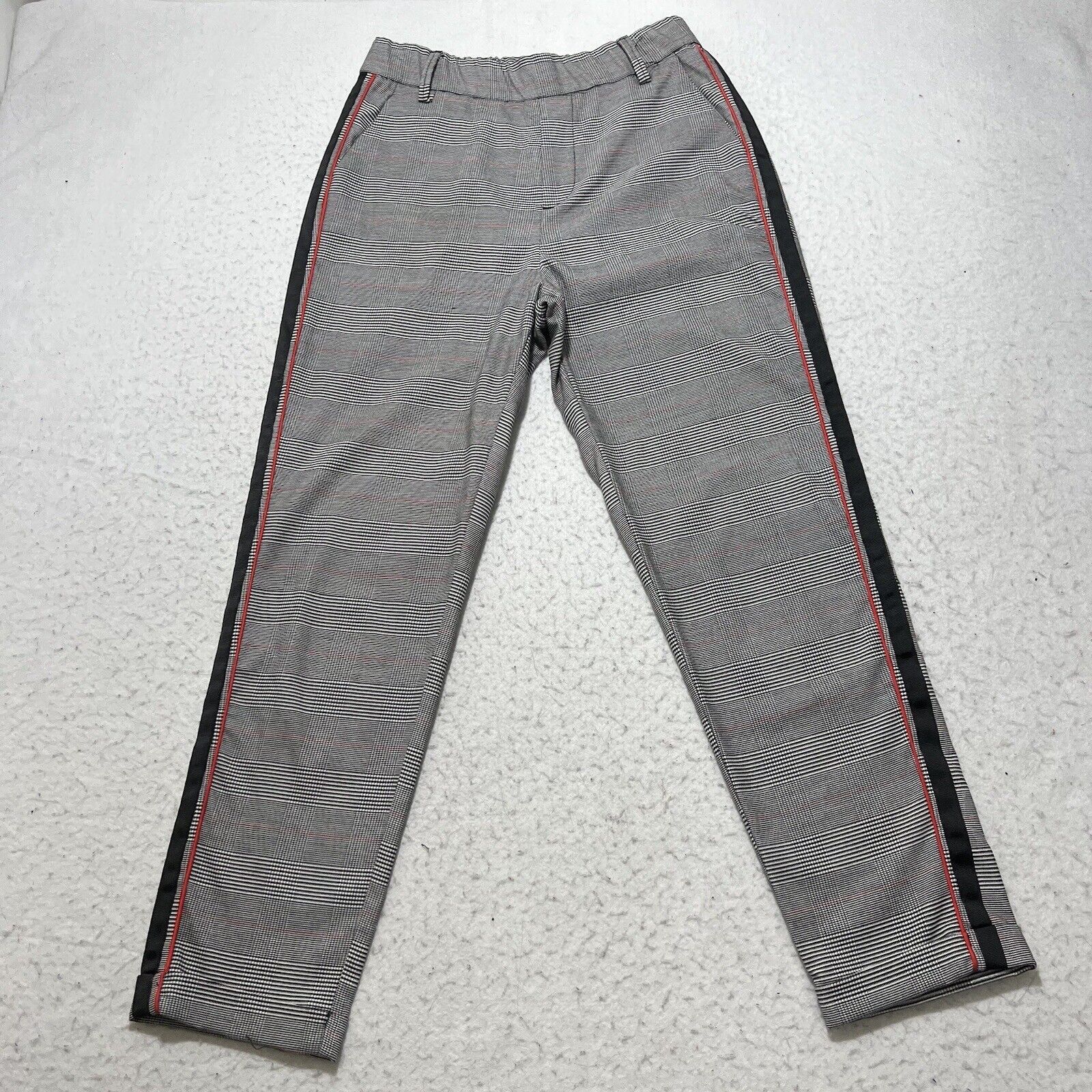 Zara Zara Collection XS High Rise Capri Houndstooth Black Pants Size 26" / US 2 / IT 38 - 1 Thumbnail
