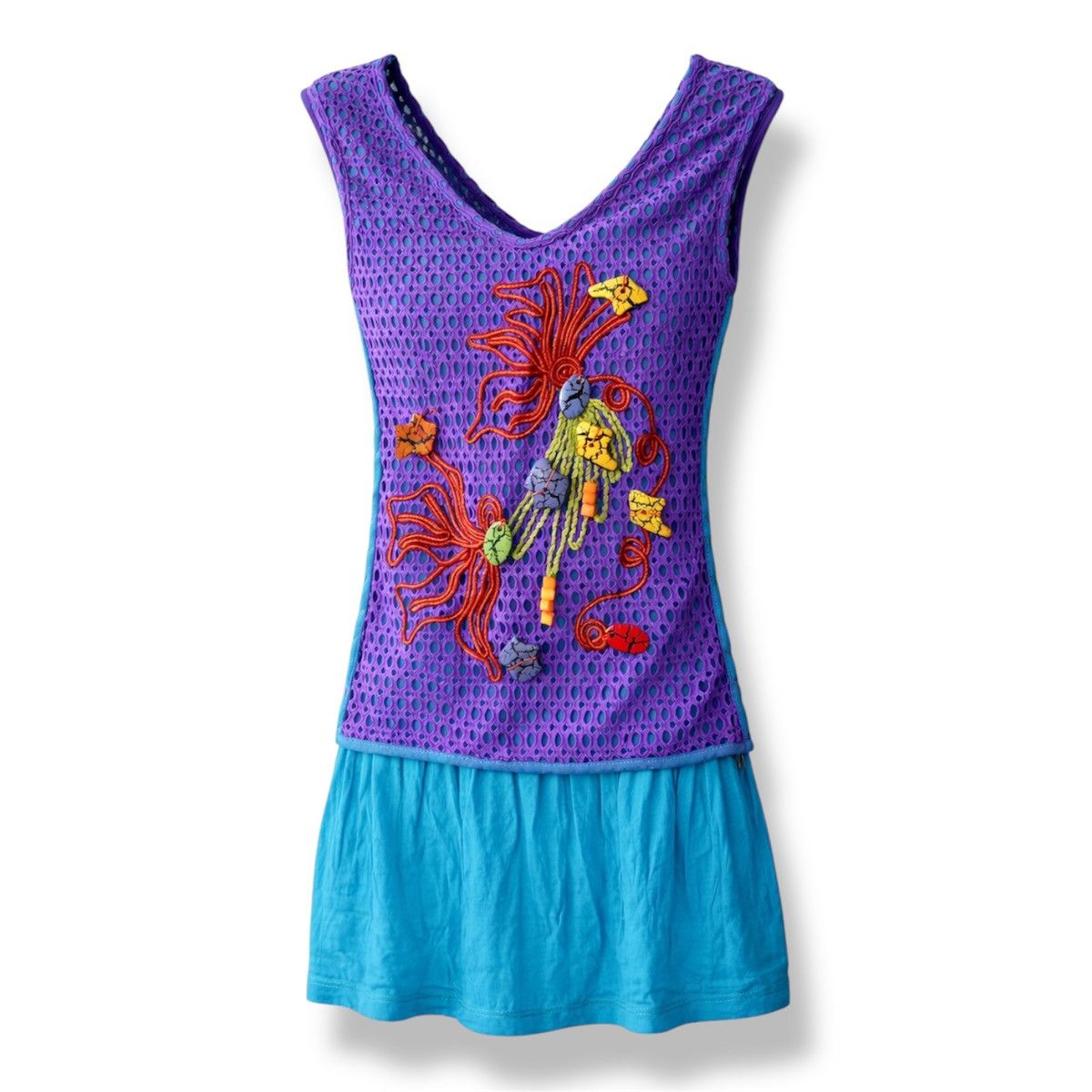 SAVE THE QUEEN Vintage Silk Mini Dress Purple Size S