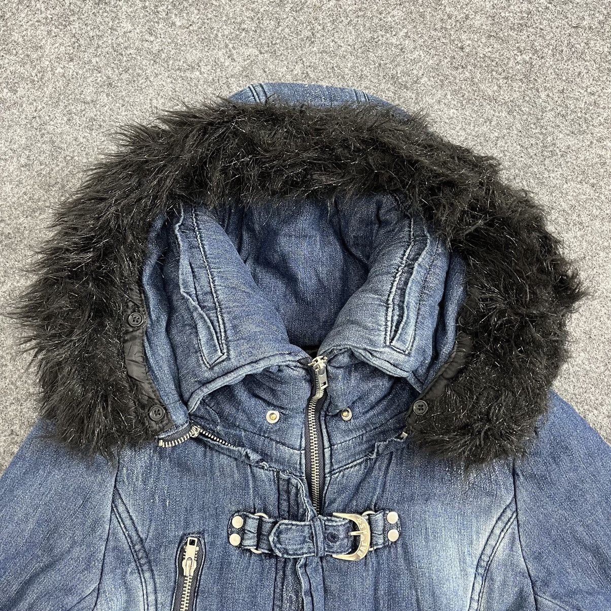 If Six Was Nine × In The Attic × Japanese Brand Backs Fur Mohair Blue Denim Jacket Pocket Size US M / EU 48-50 / 2 - 5 Thumbnail
