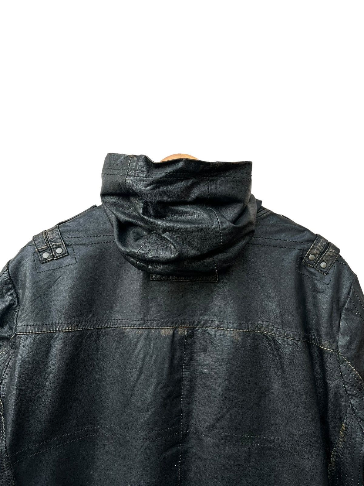 Japanese Brand Bondage Politix Multipocket Patchwork Punk Leather Jacket Size US L / EU 52-54 / 3 - 6 Thumbnail