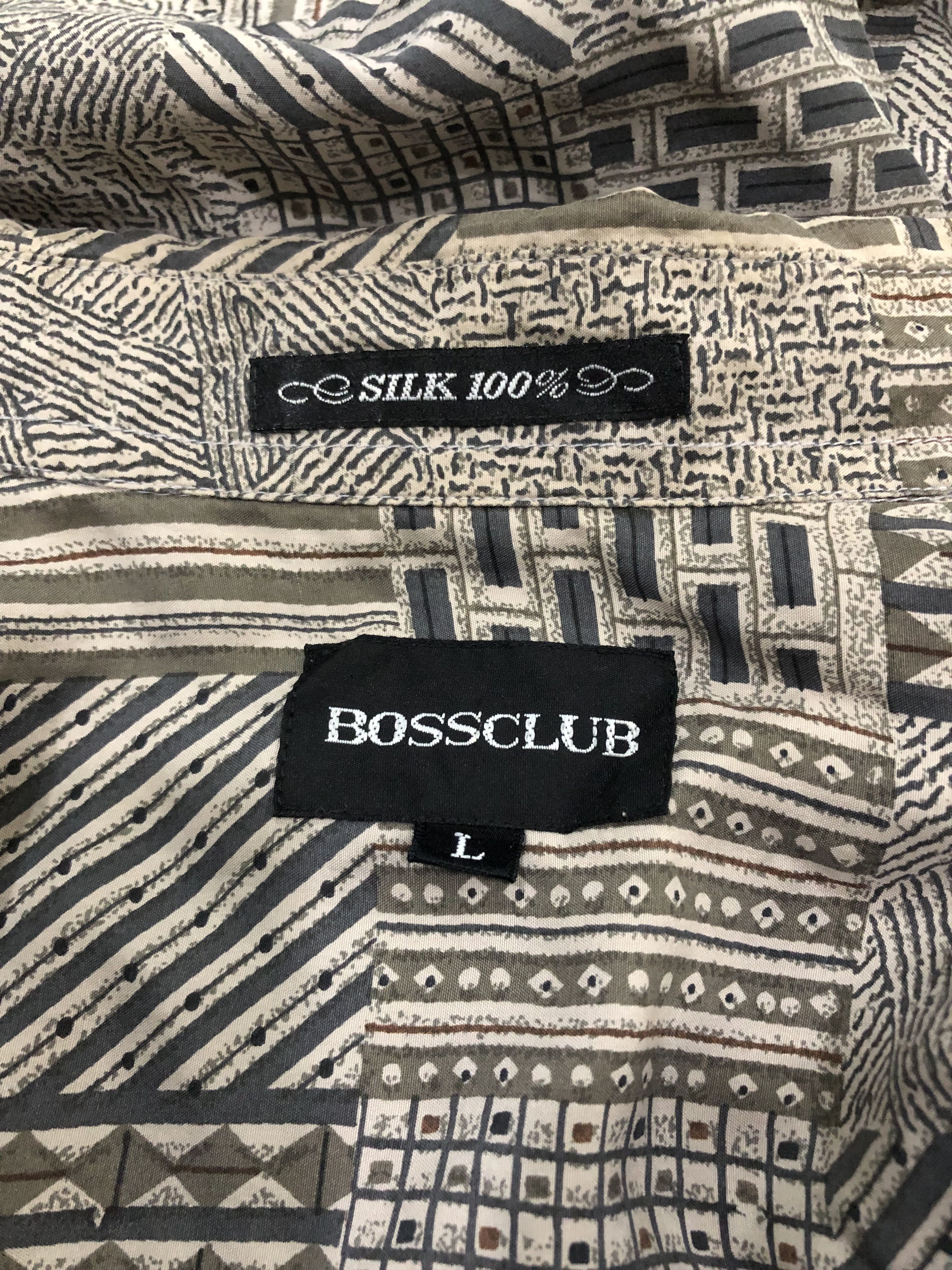 Designer × Hugo Boss Vintage Hugo Boss 100% Silk Shirt Size US L / EU 52-54 / 3 - 3 Thumbnail