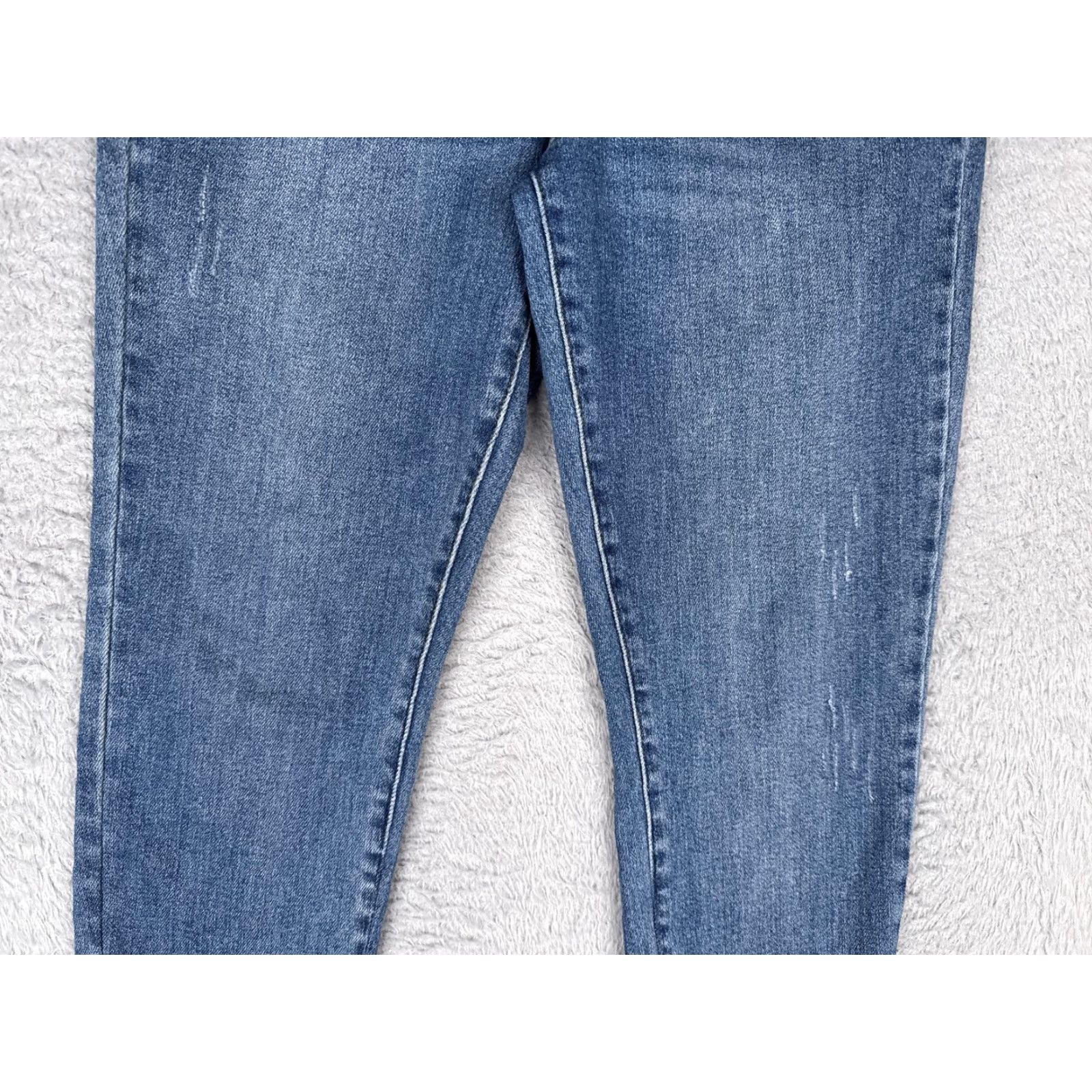 Sunflower Judy Blue Jeans Womens 5 Cropped Denim Jeans Bohemian Floral Embroidered Fringe Sunflower Pockets Zip Fly Relaxed Mid Rise Blue 27 Size 27" / US 4 / IT 40 - 3 Thumbnail