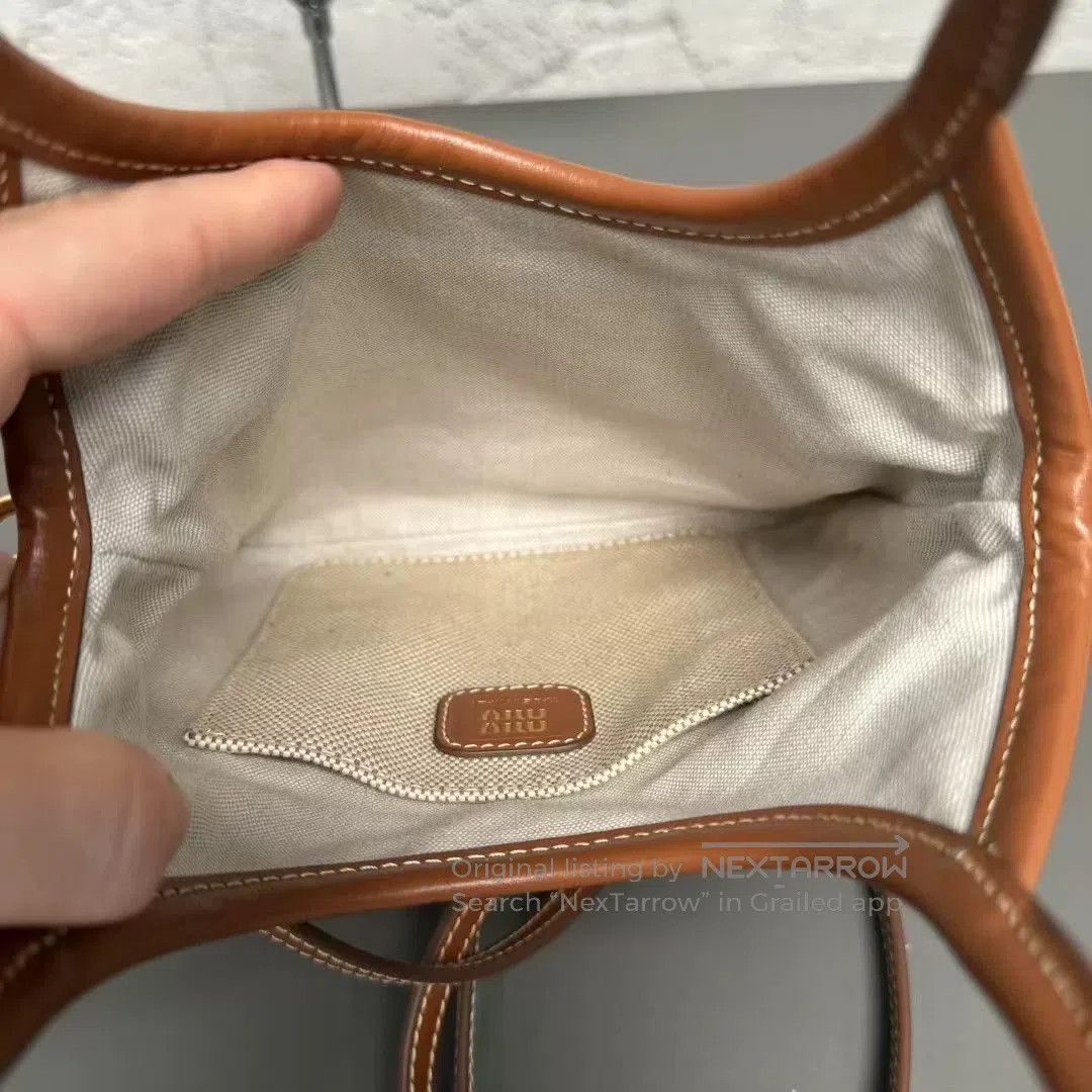 Miu Miu miumiu logo tote shoulder crossbody bag. Size ONE SIZE - 7 Thumbnail