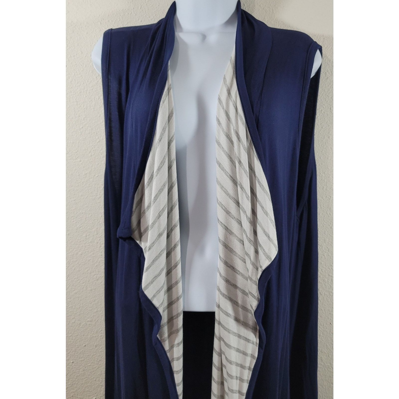 Other Paisley Grace Blue Draped Front Cardigan Duster 3XL Size 3XL / US 20-22 - 5 Thumbnail