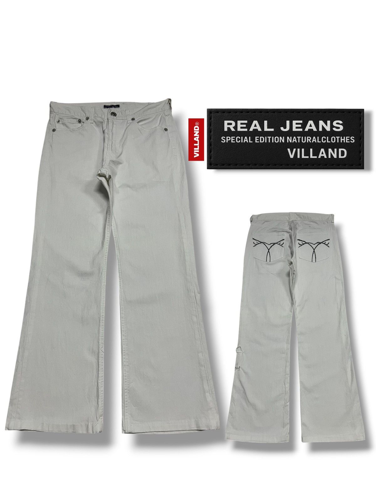 Villand Vintage Japan - Off white Flare Bootcut Style Jeans