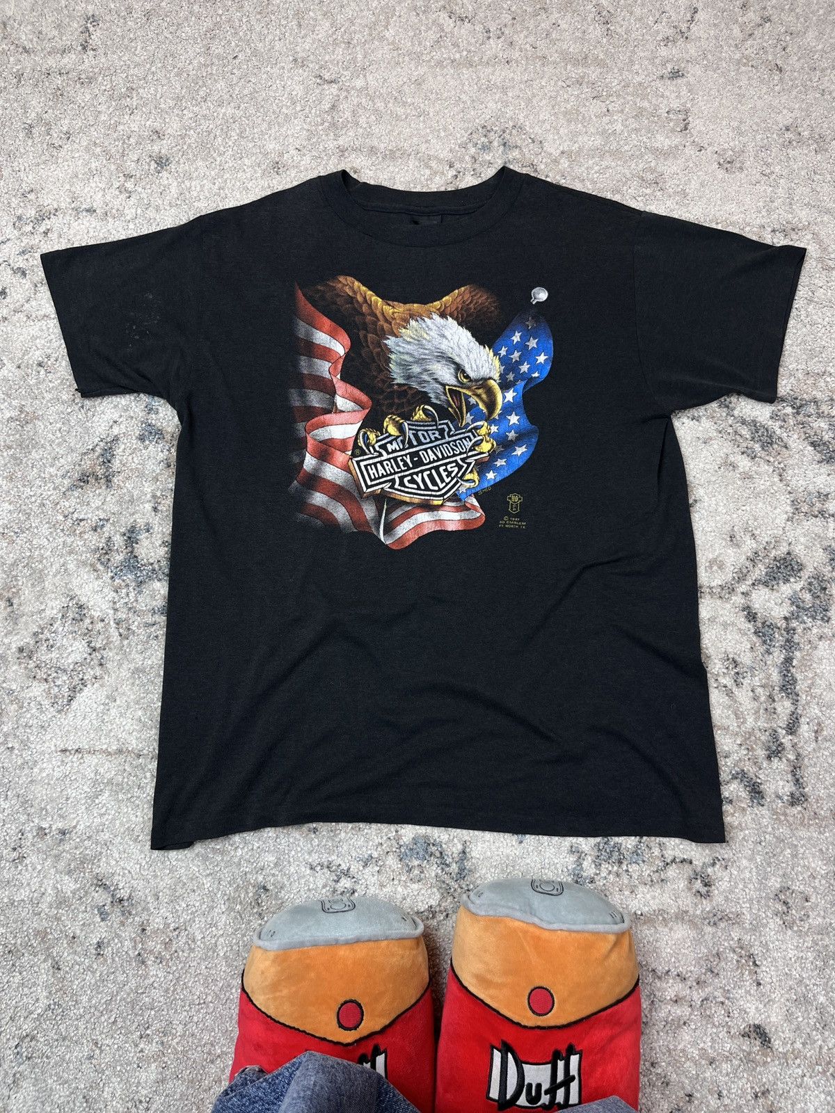 Harley Davidson × Streetwear × Vintage 1987 HARLEY DAVIDSON 3D 