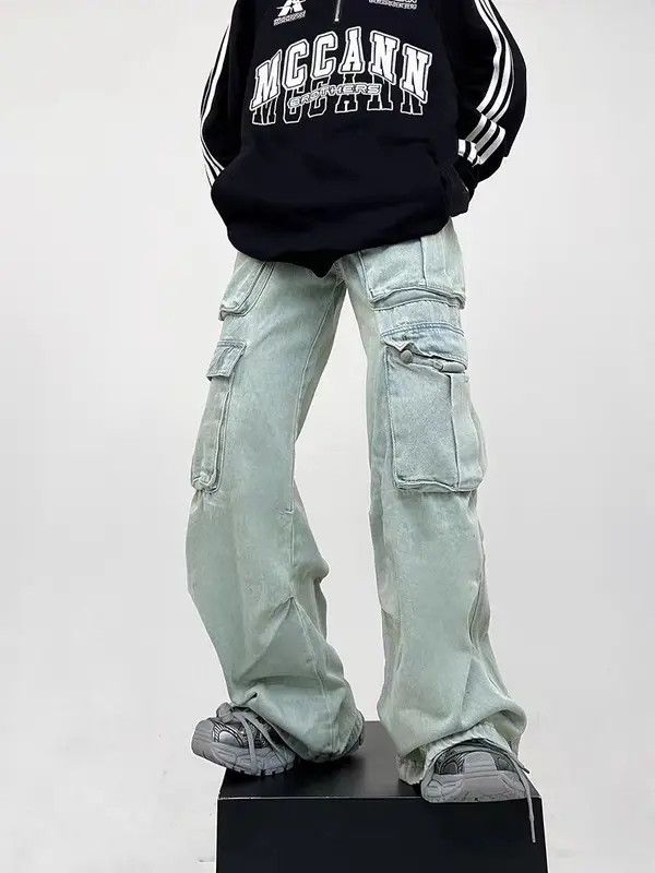 VIBE Street wash multi-pocket straight-leg jeans Size US 33 - 3 Thumbnail