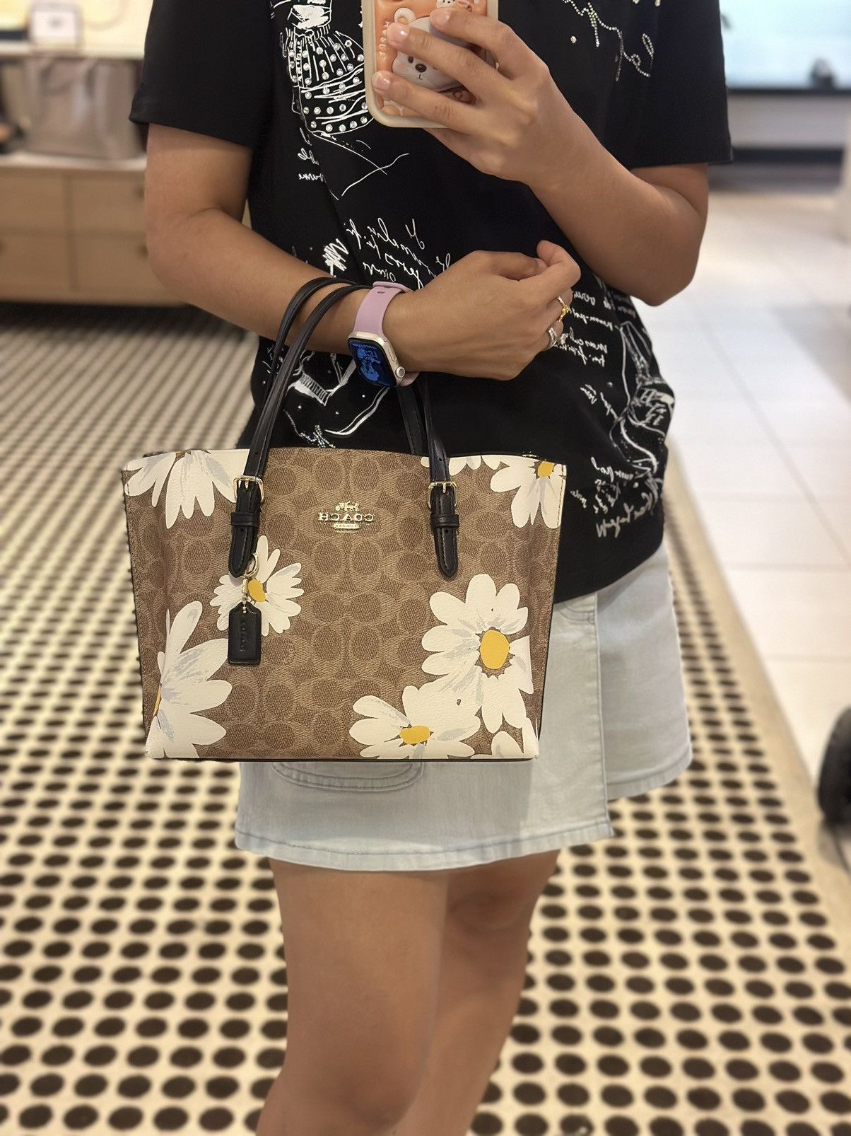 Coach NWT Coach Mollie Tote Bag 25 With Floral Print Size ONE SIZE - 6 Thumbnail