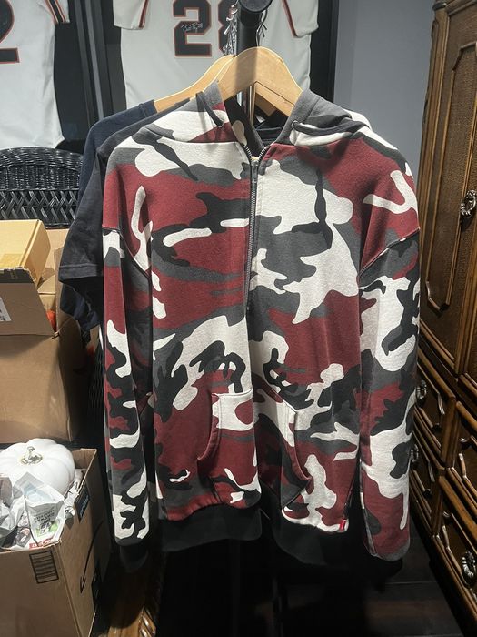 Supreme red cheap camo hoodie