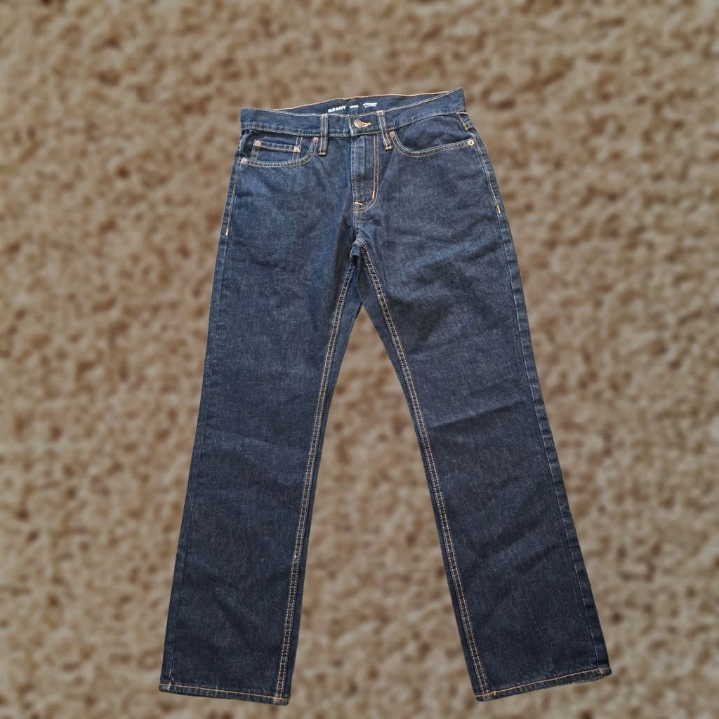 Old Navy Old Navy Jeans Mens 30x30 Blue Straight Leg Dark Wash Mid Rise Capsule Casual Jeans Regular Men XS? Size US 30 / EU 46 - 1 Thumbnail