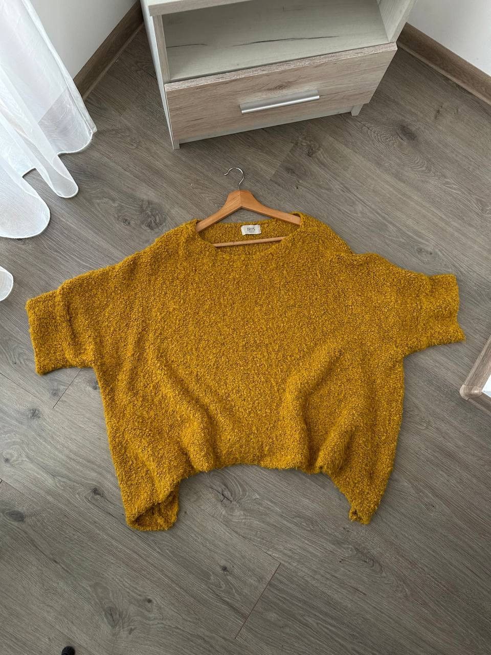 Iris von Arnim × Vintage Vintage Iris Firenze Yellow Cardigan Poncho Sweater Size US L / EU 52-54 / 3 - 1 Thumbnail