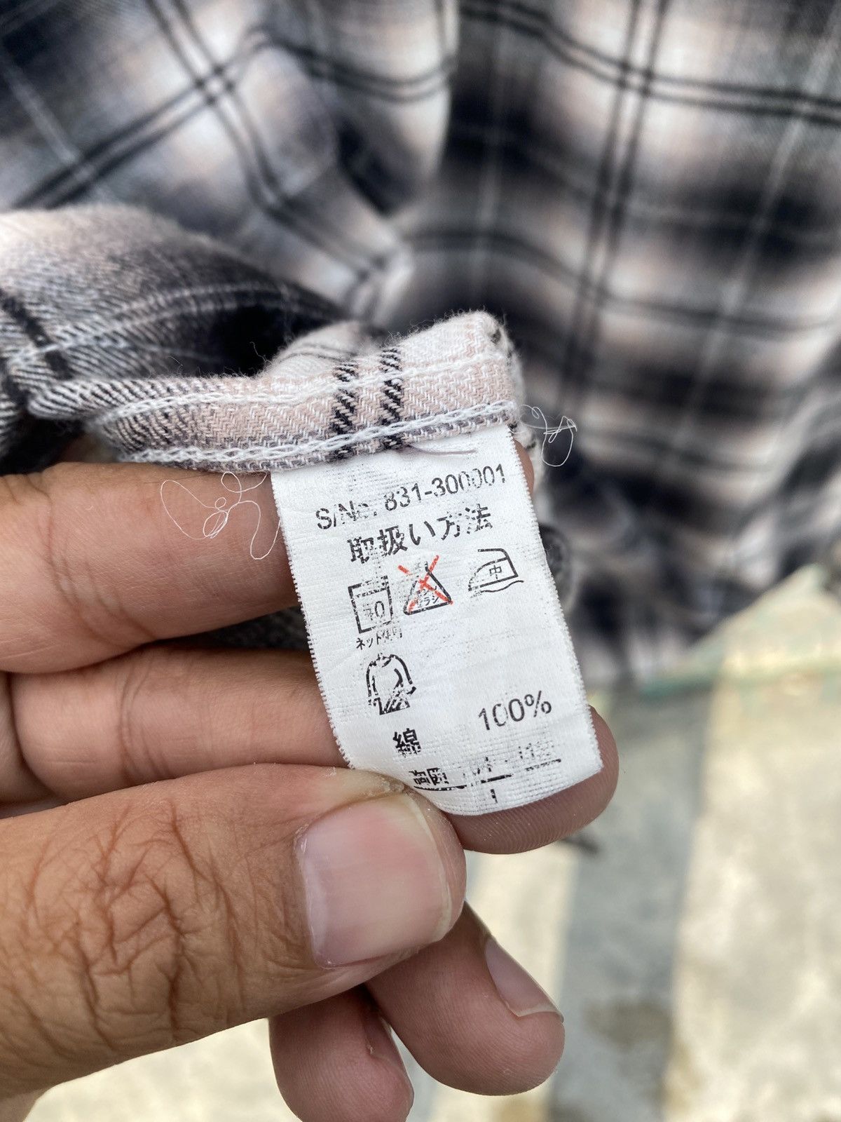 Japanese Brand Intercouse shadow plaid western shirts gothic style Size US M / EU 48-50 / 2 - 9 Thumbnail