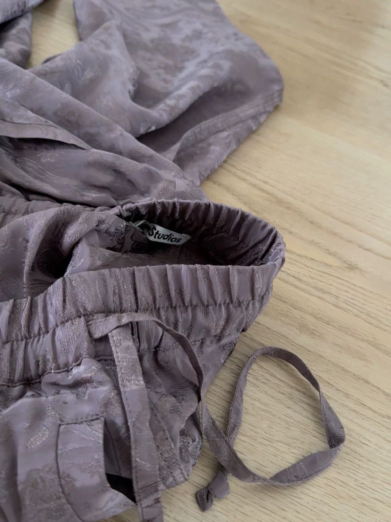 Acne Studios Acne Studios Satin-textured purple-gray straight-leg pants Size US 36 / EU 52 - 5 Thumbnail