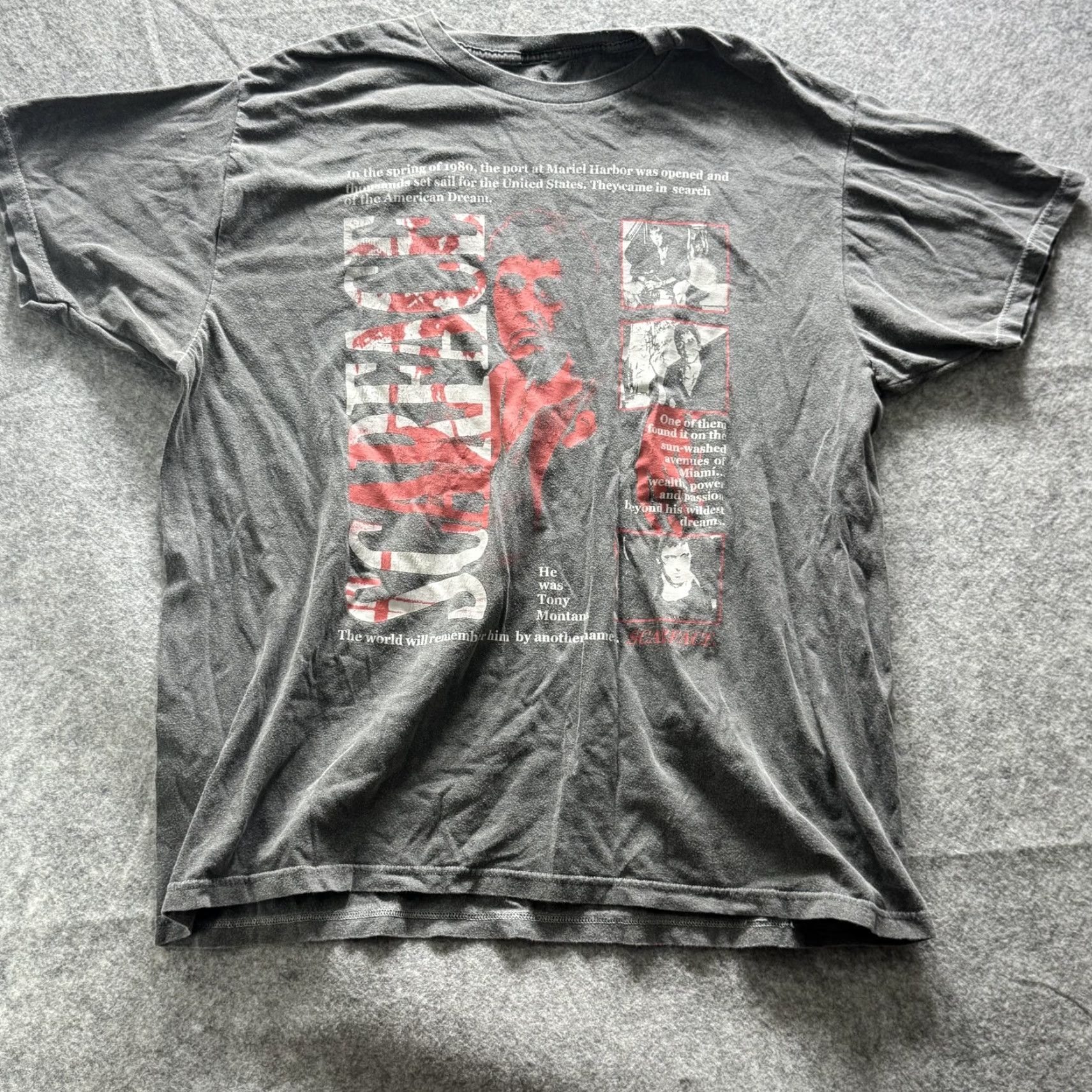 Ripple Junction Ripple Junction Scarface Shirt Mens XL Gray Tony Montana Graphic Tee Movie Size US XL / EU 56 / 4 - 2 Thumbnail
