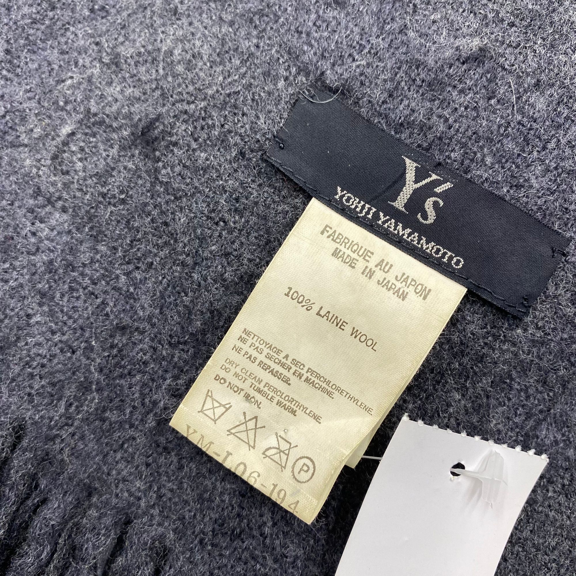 Yohji Yamamoto Vintage Yohji Yamamoto Scarf Muffler Wool Winter Scarves Size ONE SIZE - 4 Thumbnail